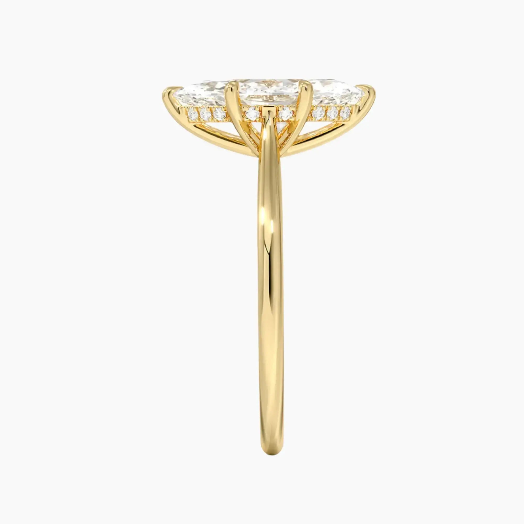 OBSER004 - Hestia Solitaire Marquise engagement ring setting view 9