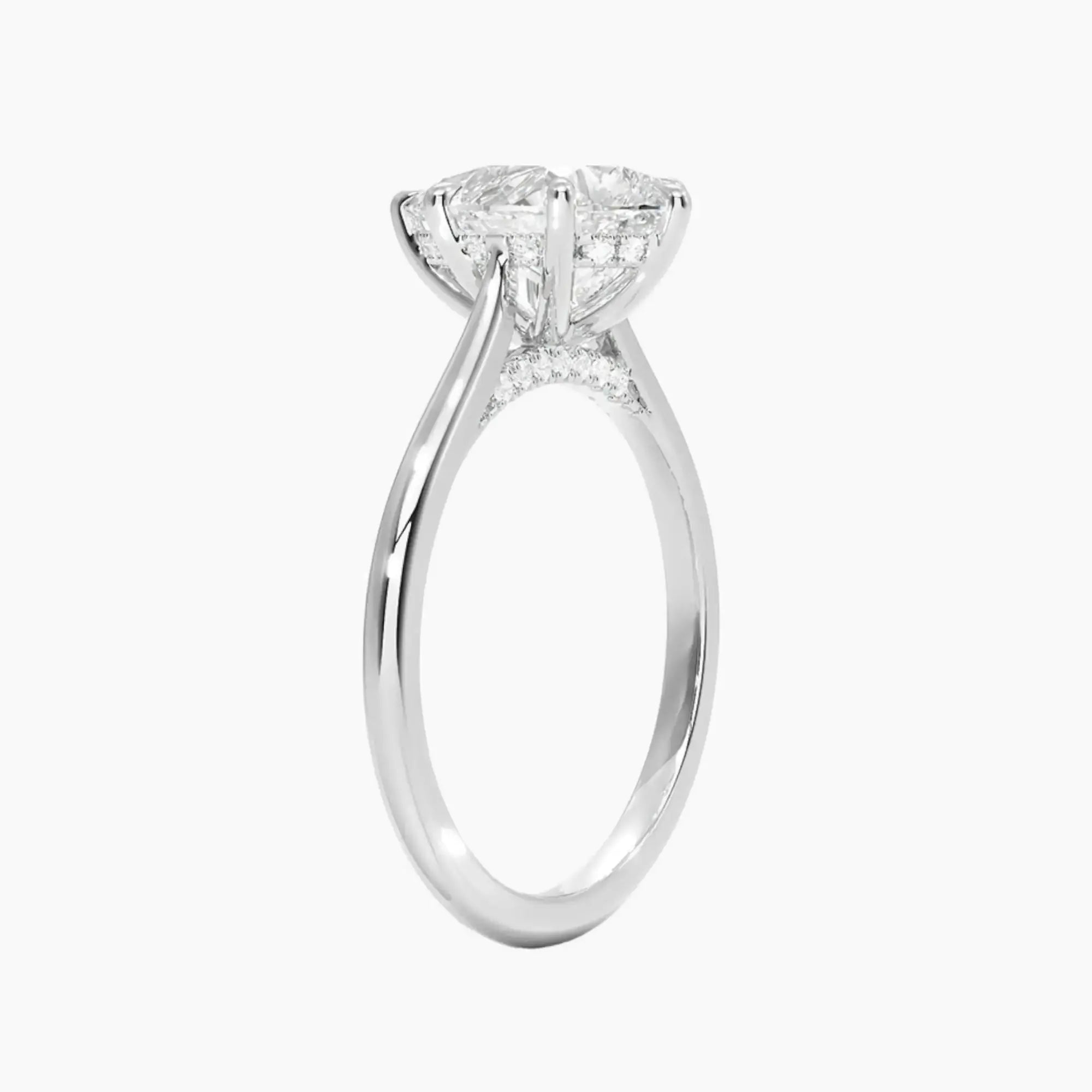 OBSER158 - Hestia Solitaire Pear engagement ring setting view 2
