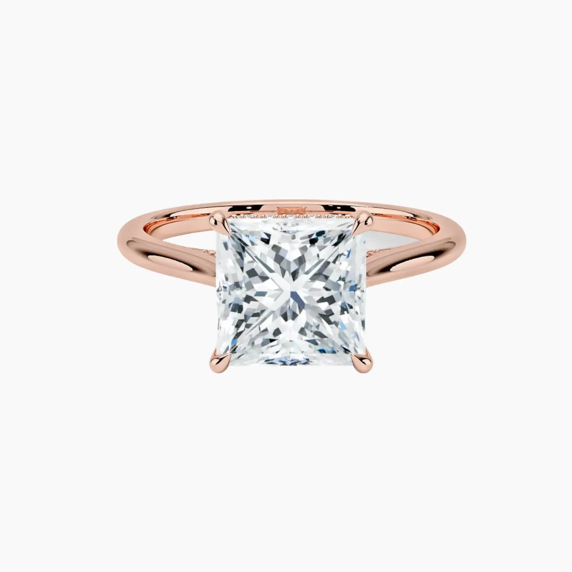 OBSER377 - Hestia Solitaire Princess engagement ring setting view 4
