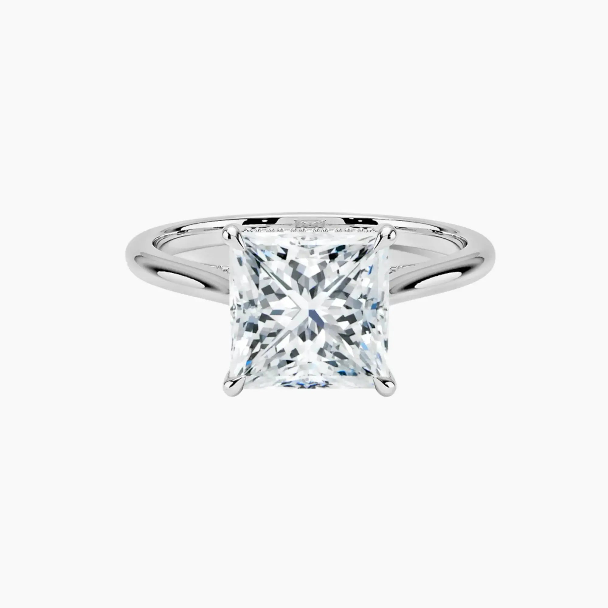 OBSER377 - Hestia Solitaire Princess engagement ring setting view 1