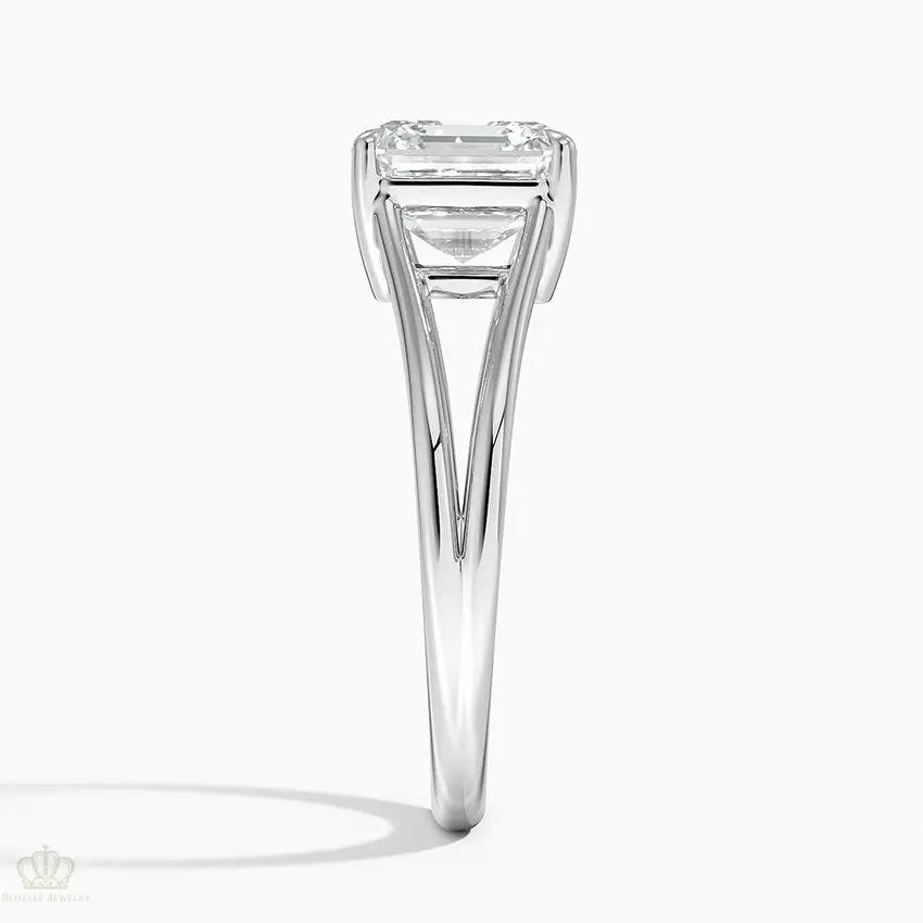 Asscher Tressa Split Shank Solitaire Engagement Ring [Setting Only] - EC106A CHARLISA™