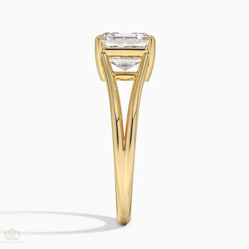 Asscher Tressa Split Shank Solitaire Engagement Ring [Setting Only] - EC106A CHARLISA™
