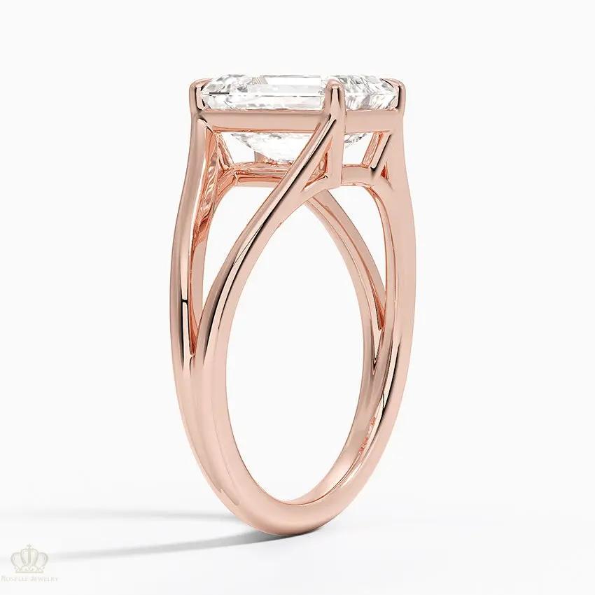 Emerald Tressa Split Shank Solitaire Engagement Ring [Setting Only] - EC106E CHARLISA™