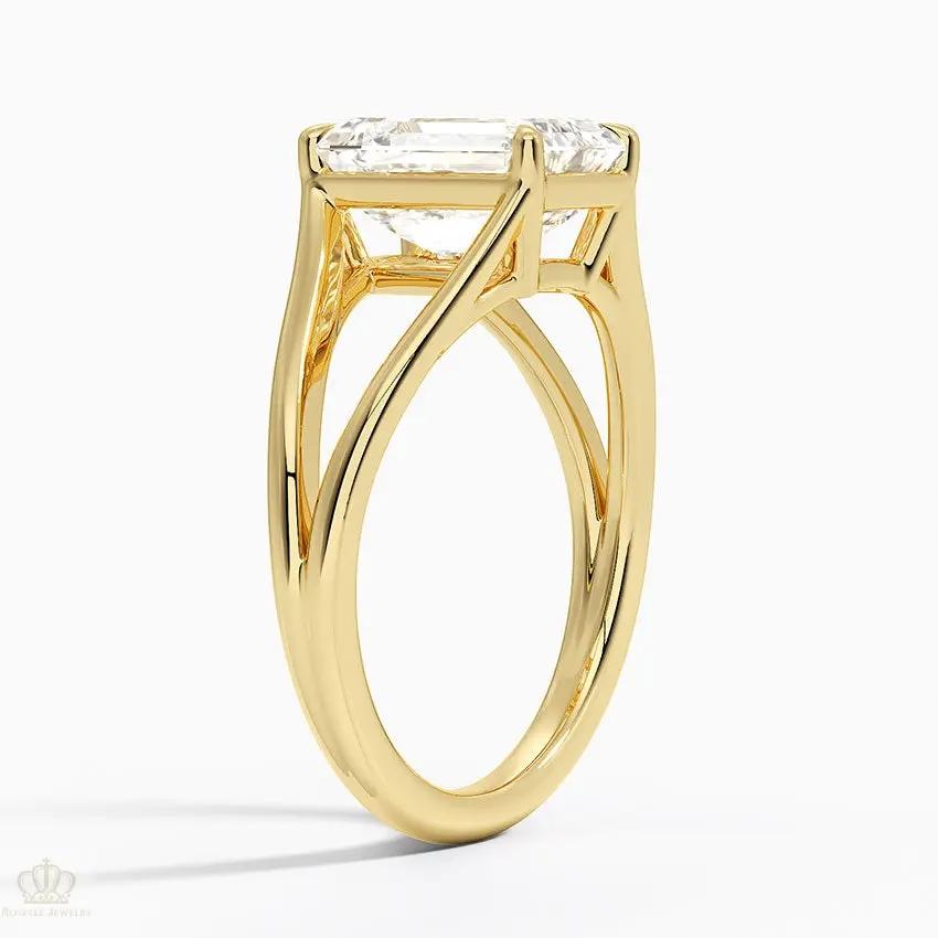 Emerald Tressa Split Shank Solitaire Engagement Ring [Setting Only] - EC106E CHARLISA™