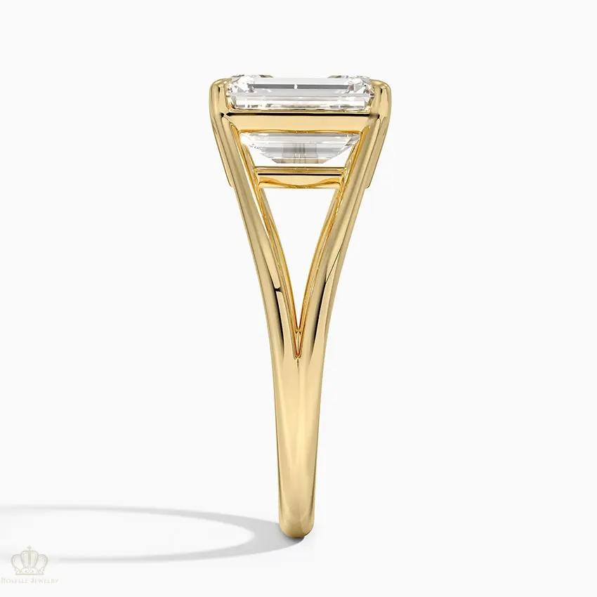 Emerald Tressa Split Shank Solitaire Engagement Ring [Setting Only] - EC106E CHARLISA™