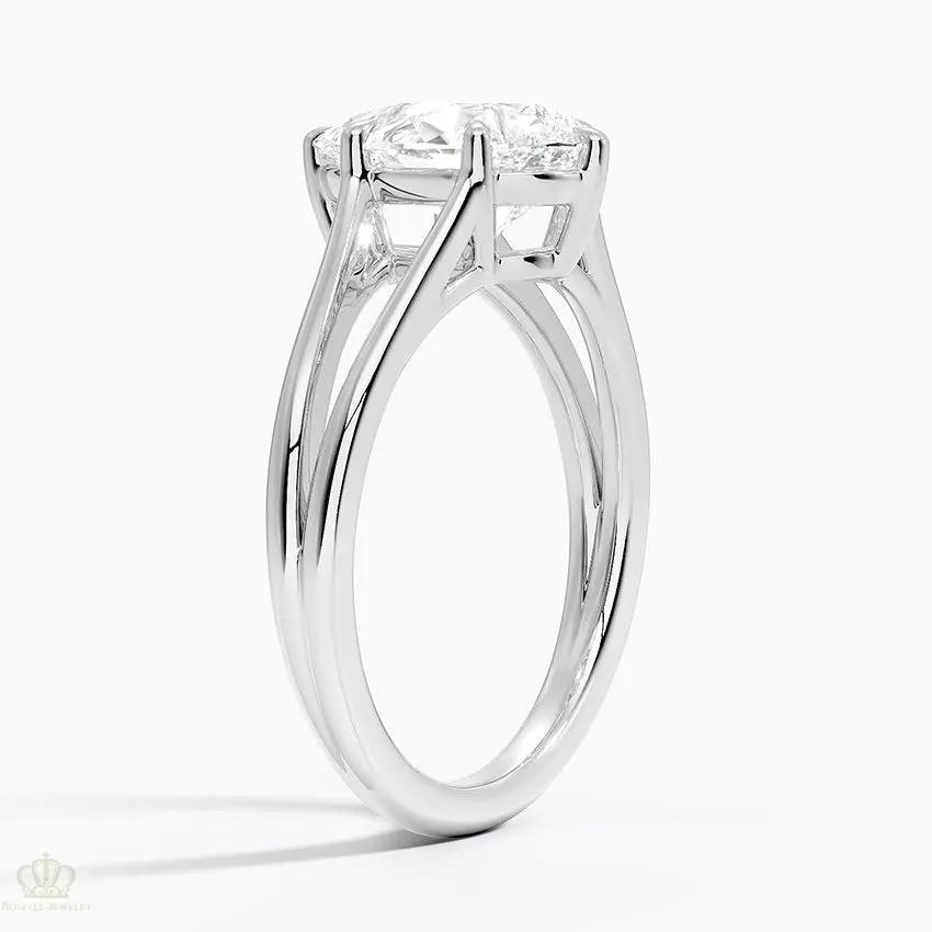 Pear Tressa Split Shank Solitaire Engagement Ring [Setting Only] - EC106P CHARLISA™