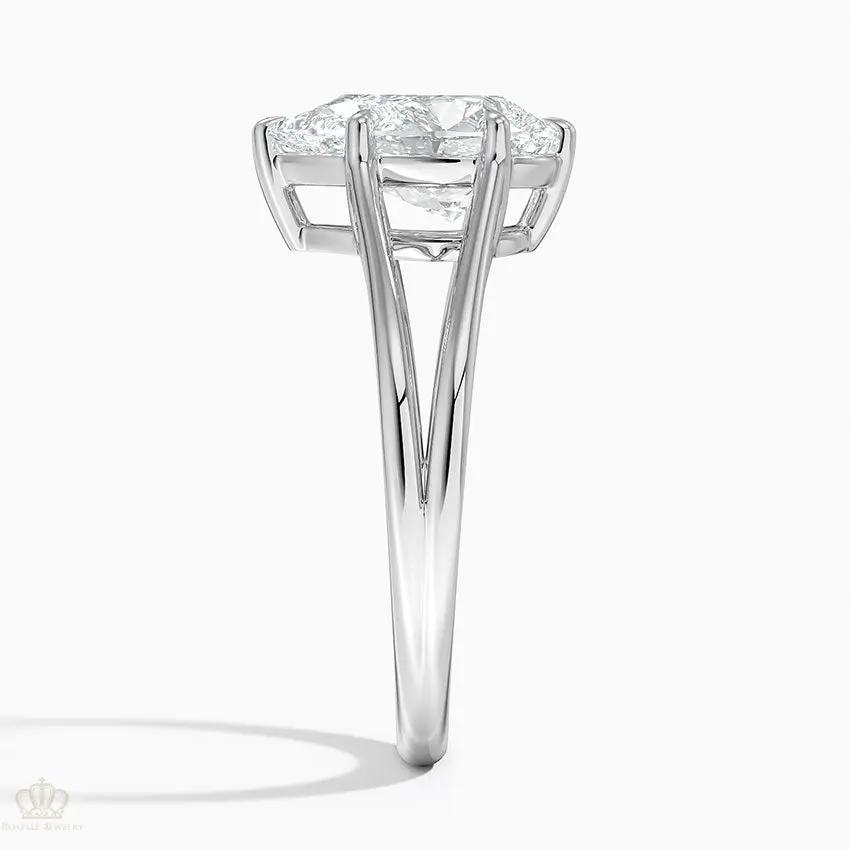 Pear Tressa Split Shank Solitaire Engagement Ring [Setting Only] - EC106P CHARLISA™