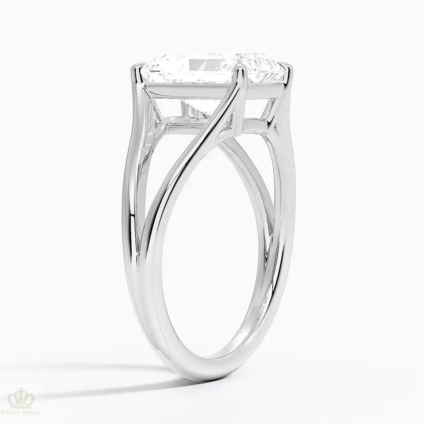 Radiant Tressa Split Shank Solitaire Engagement Ring [Setting Only] - EC106R CHARLISA™