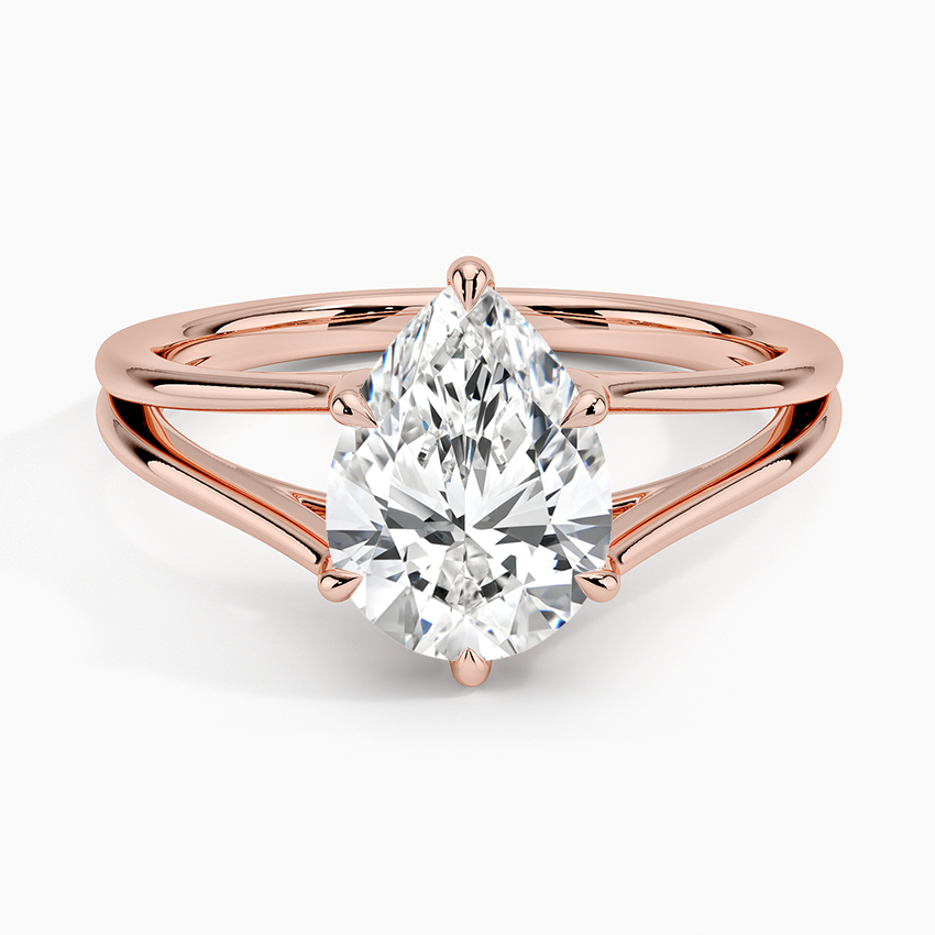 Pear Tressa Split Shank Solitaire Engagement Ring [Setting Only] - EC106P CHARLISA™