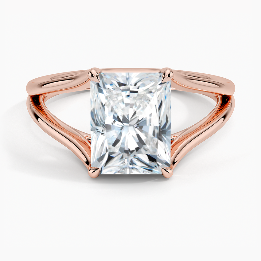 Radiant Tressa Split Shank Solitaire Engagement Ring [Setting Only] - EC106R CHARLISA™