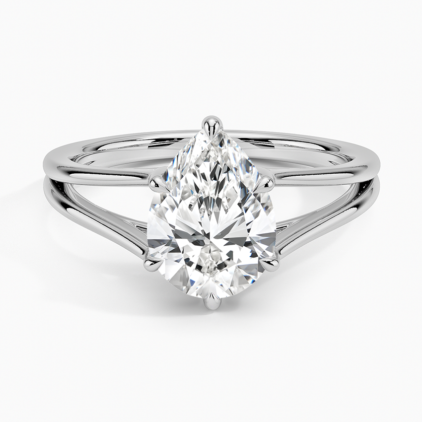 Pear Tressa Split Shank Solitaire Engagement Ring [Setting Only] - EC106P CHARLISA™