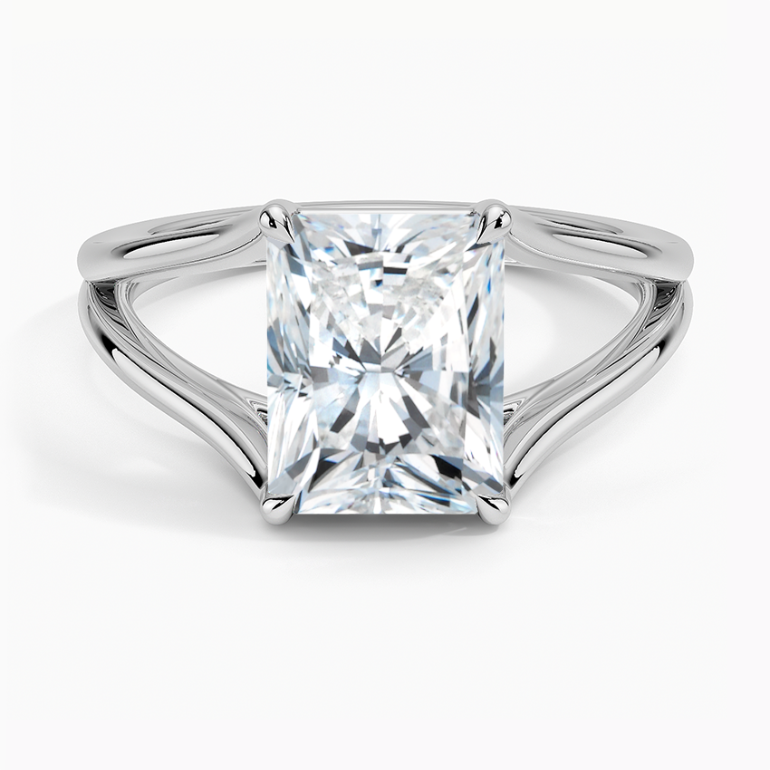 Radiant Tressa Split Shank Solitaire Engagement Ring [Setting Only] - EC106R CHARLISA™