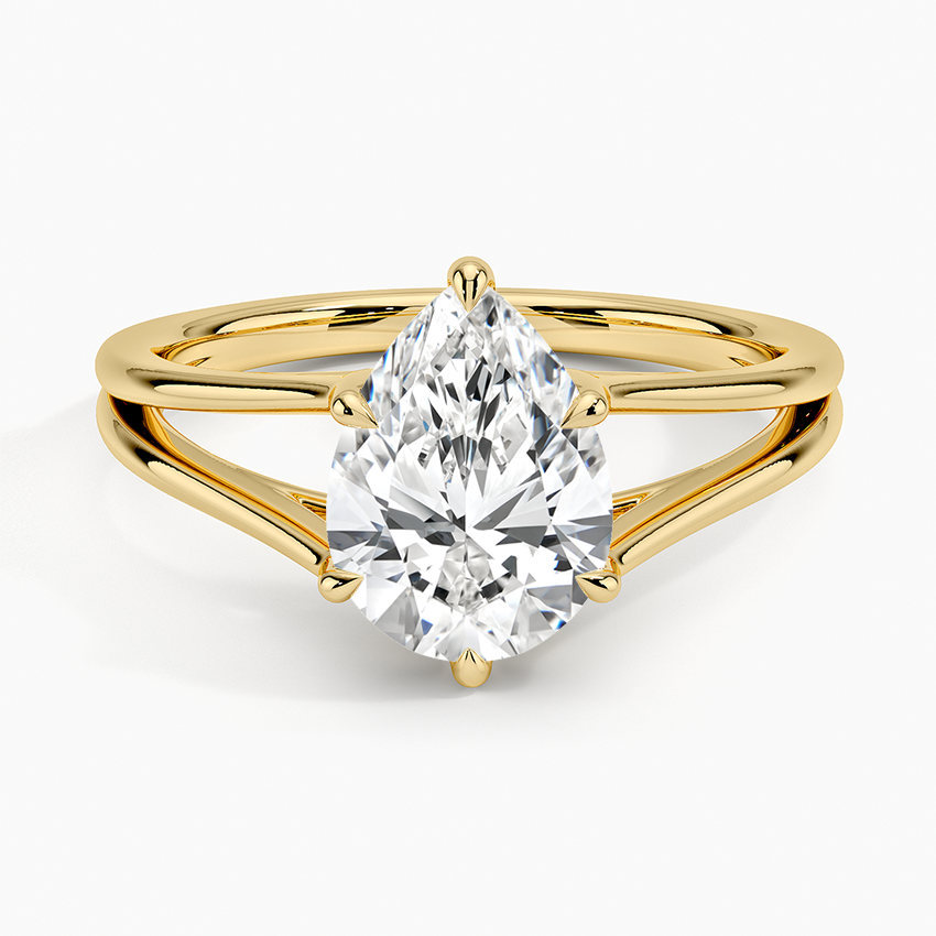 Pear Tressa Split Shank Solitaire Engagement Ring [Setting Only] - EC106P CHARLISA™