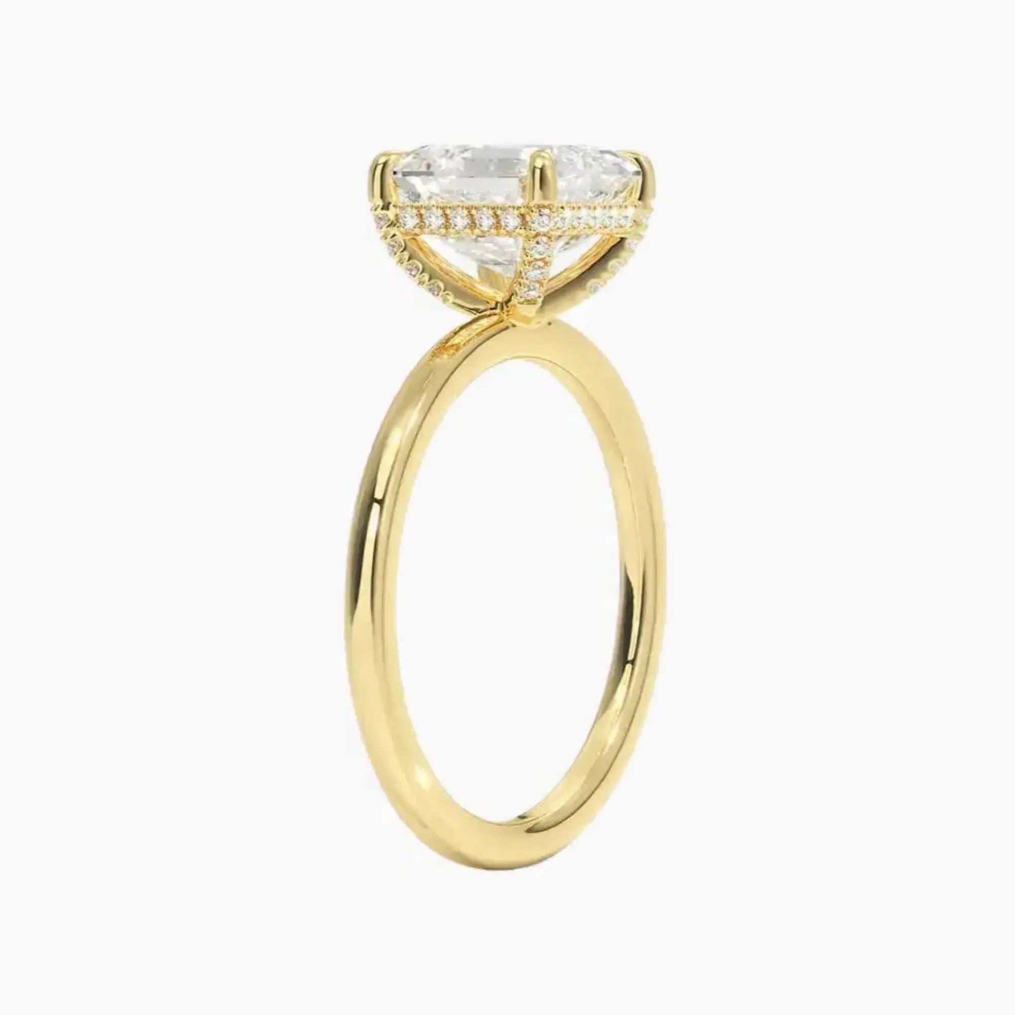 OBSER379 - Dahlia Solitaire Asscher engagement ring setting view 8