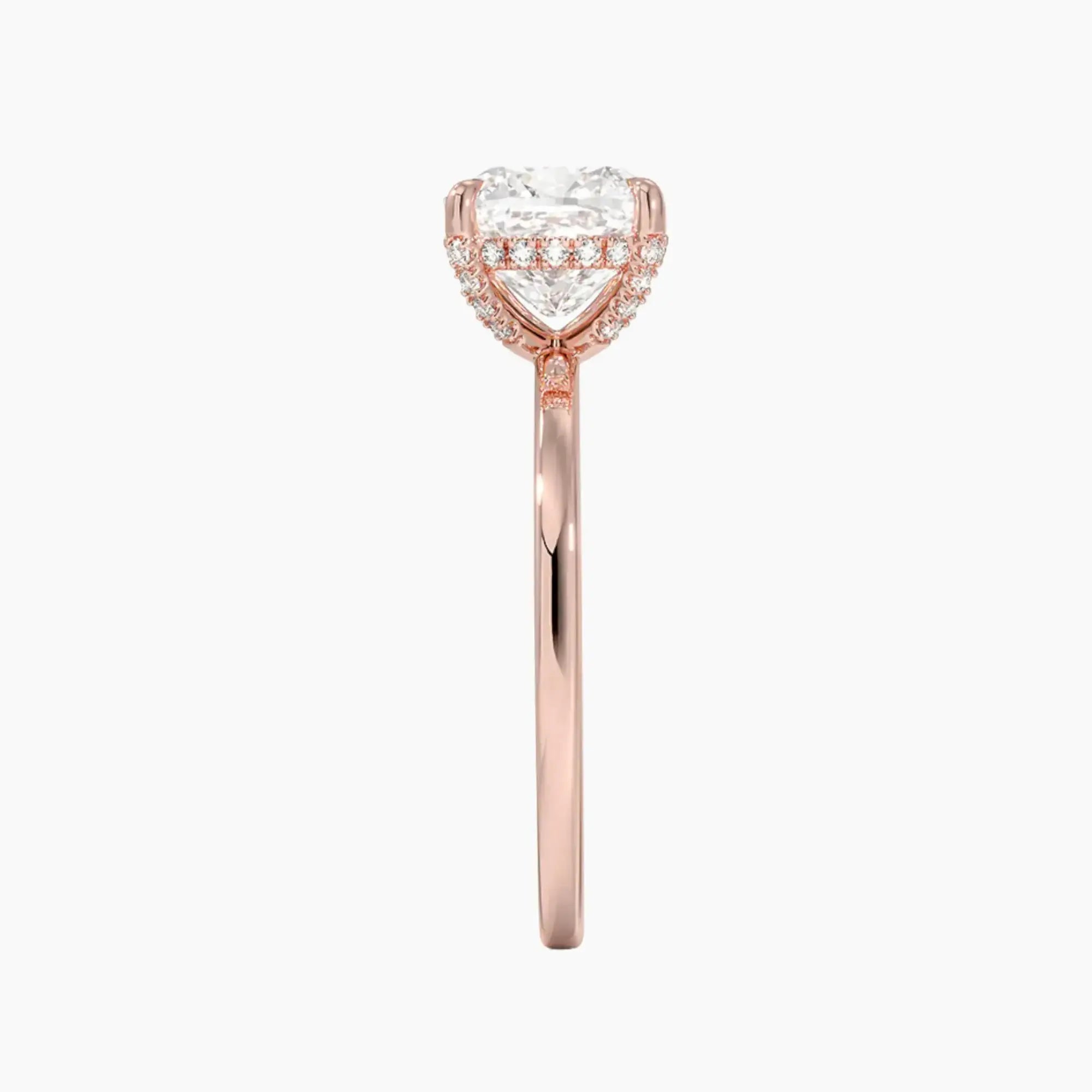 OBSER383 - Dahlia Solitaire Cushion engagement ring setting view 6