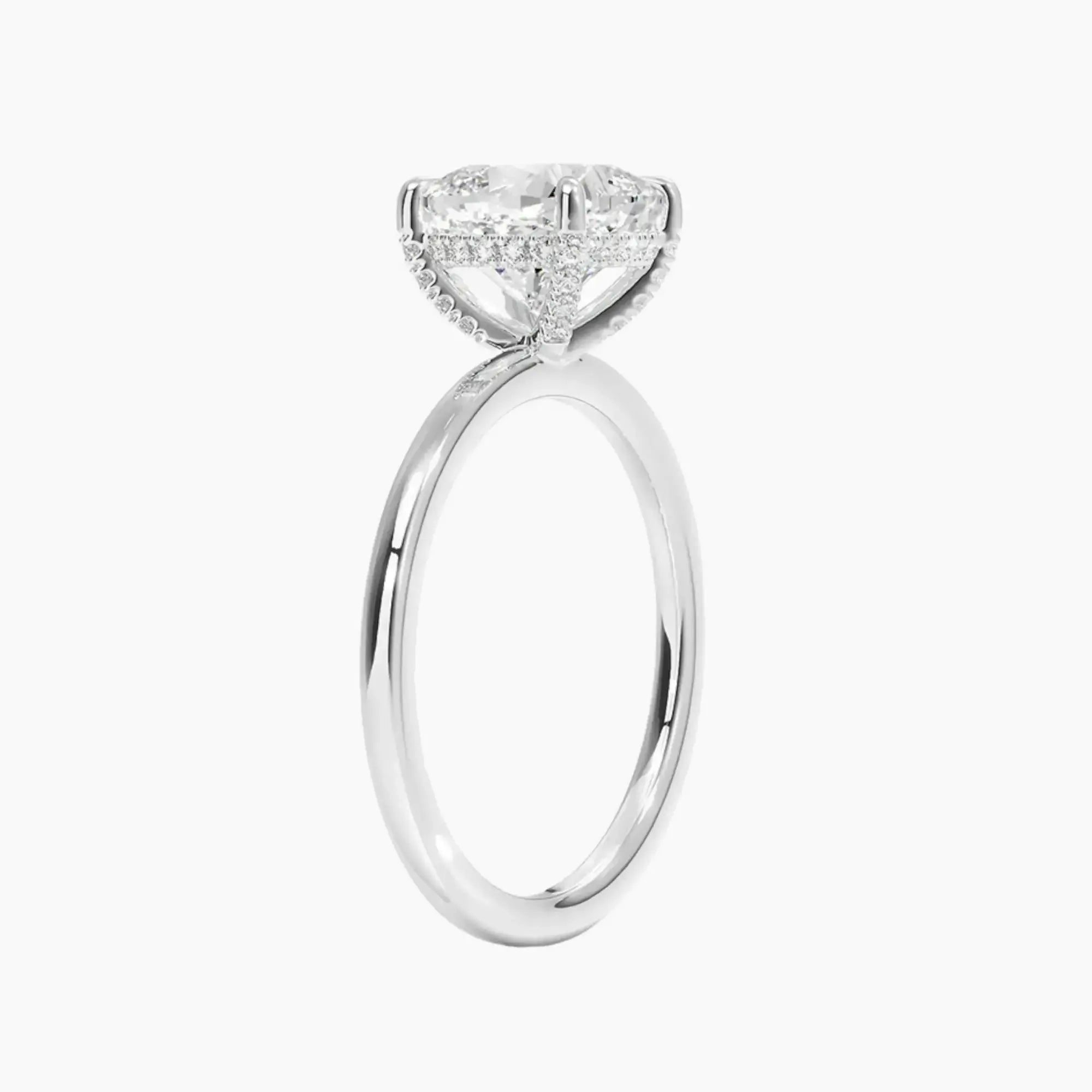 OBSER383 - Dahlia Solitaire Cushion engagement ring setting view 2