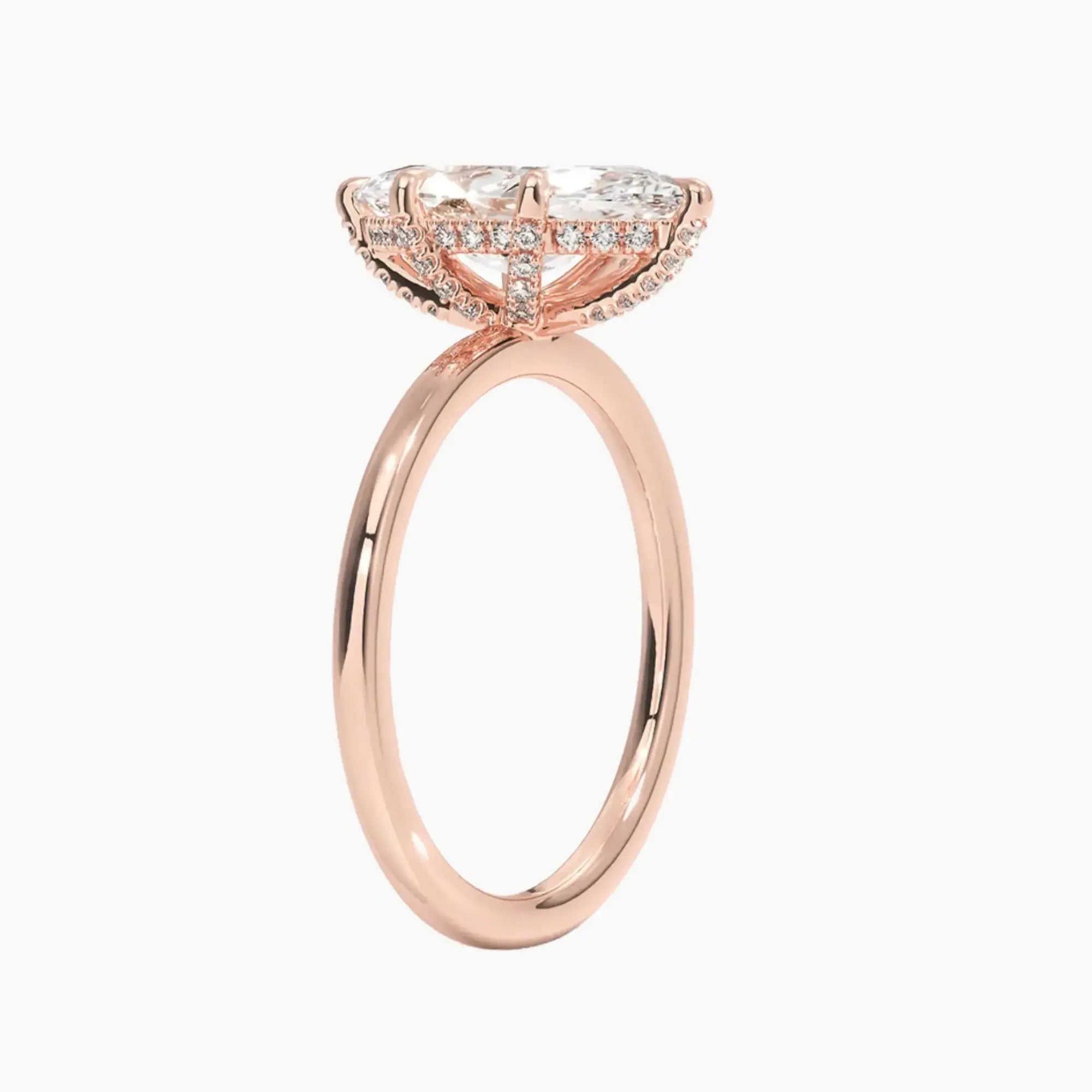 OBSER099 - Dahlia Solitaire Marquise engagement ring setting view 5