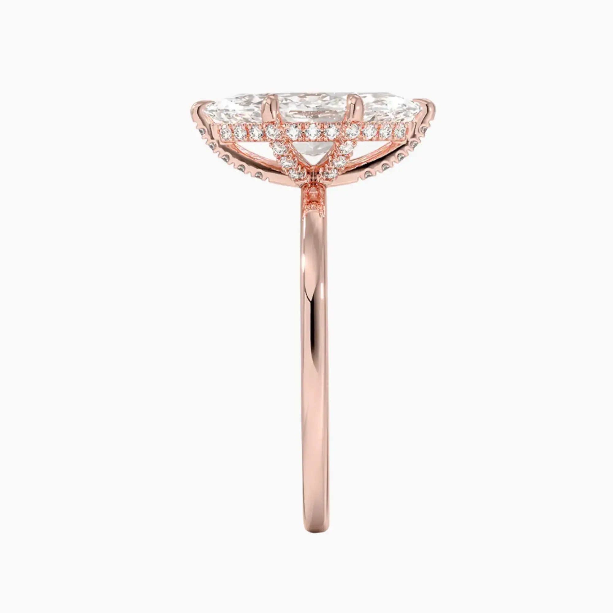 OBSER099 - Dahlia Solitaire Marquise engagement ring setting view 6