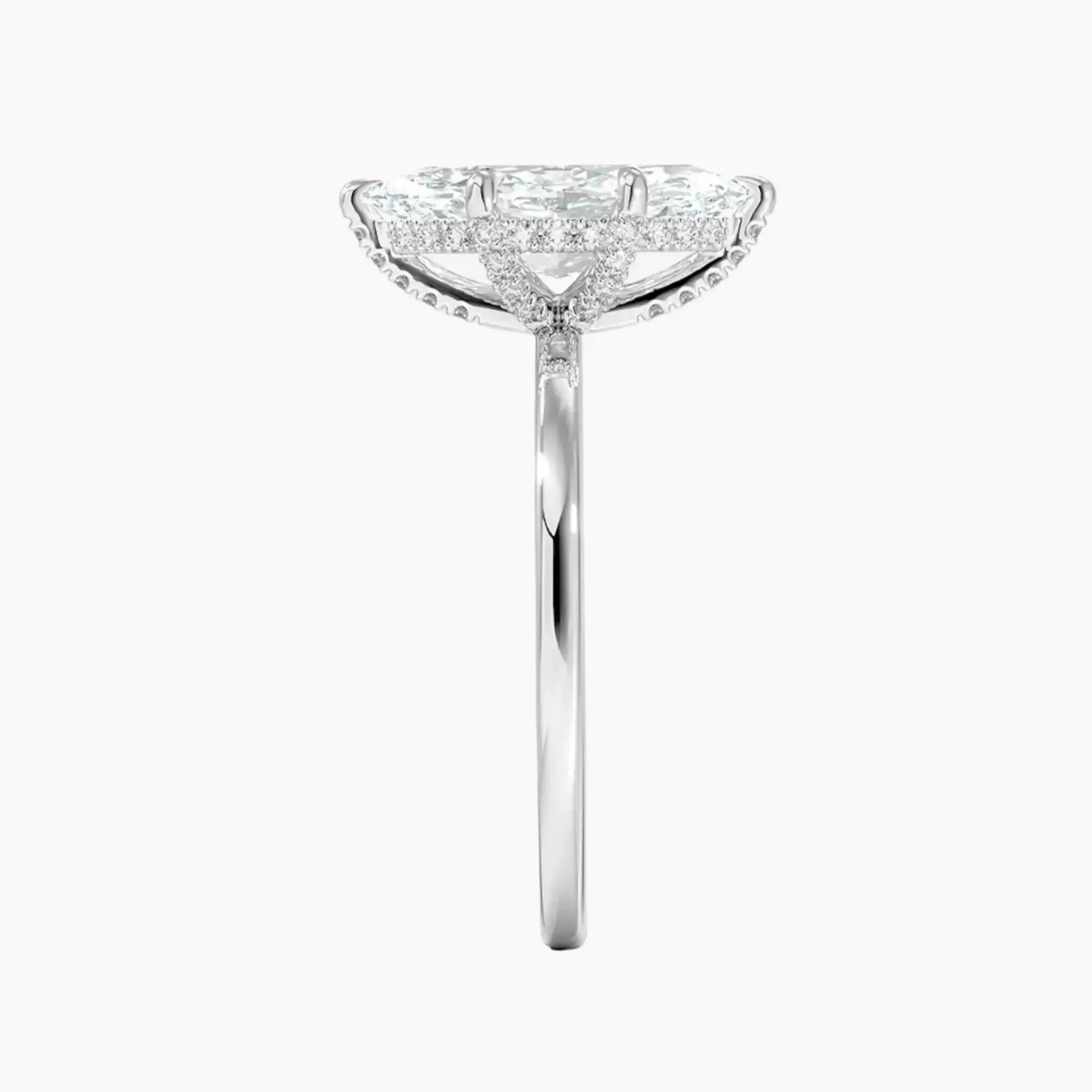 OBSER099 - Dahlia Solitaire Marquise engagement ring setting view 3