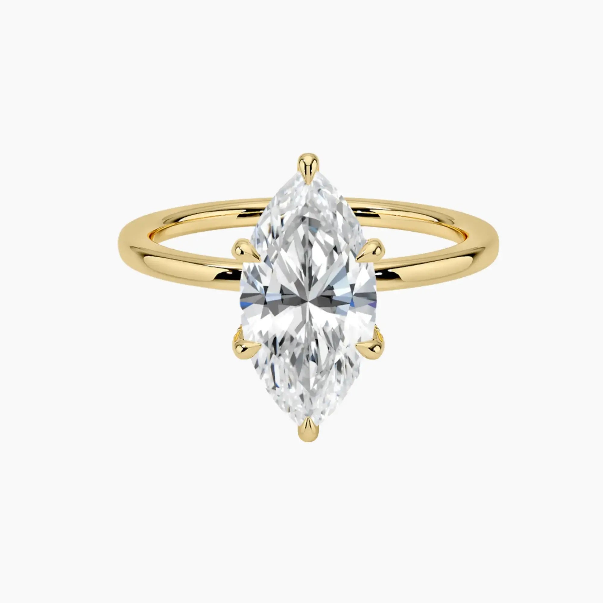 OBSER099 - Dahlia Solitaire Marquise engagement ring setting view 7