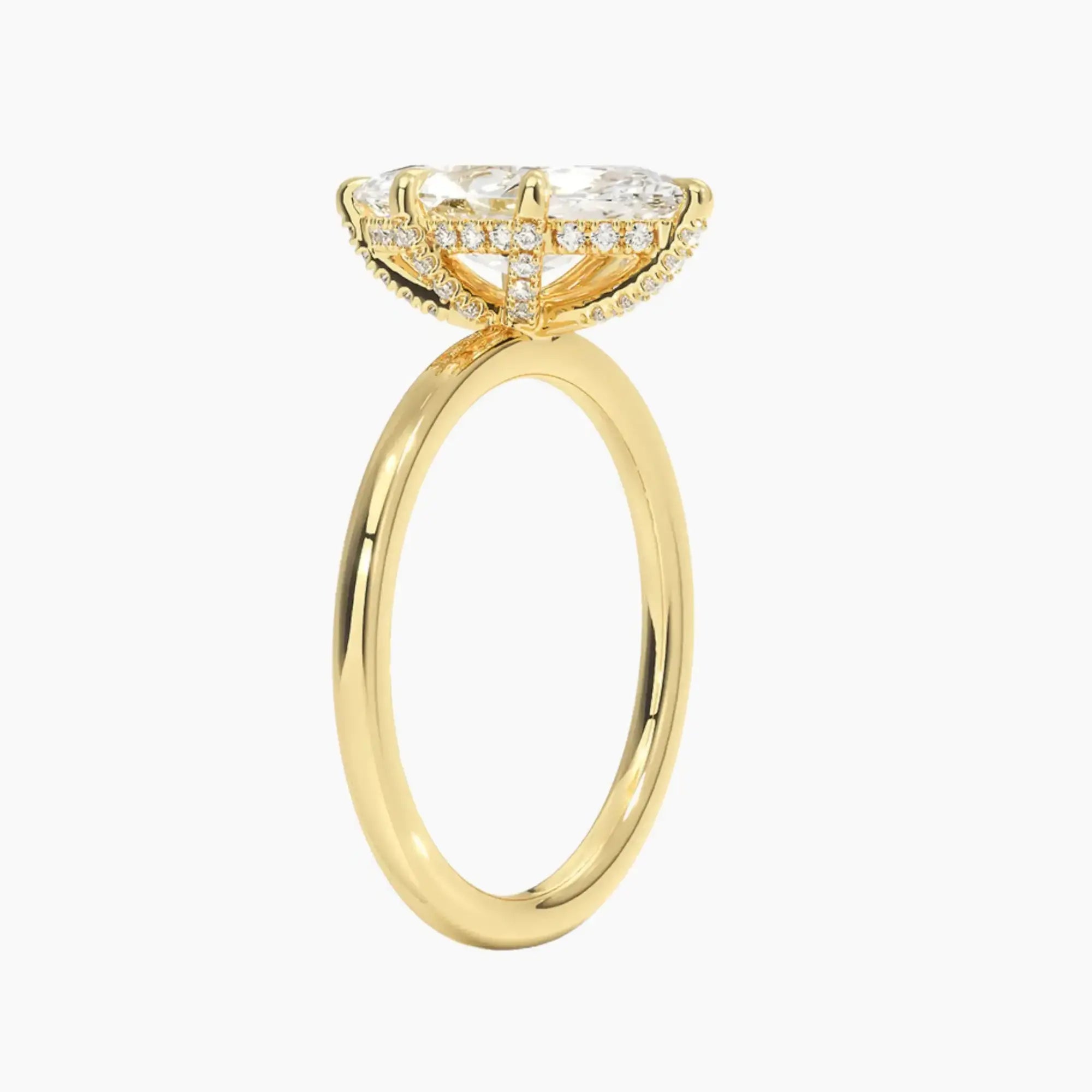 OBSER099 - Dahlia Solitaire Marquise engagement ring setting view 8