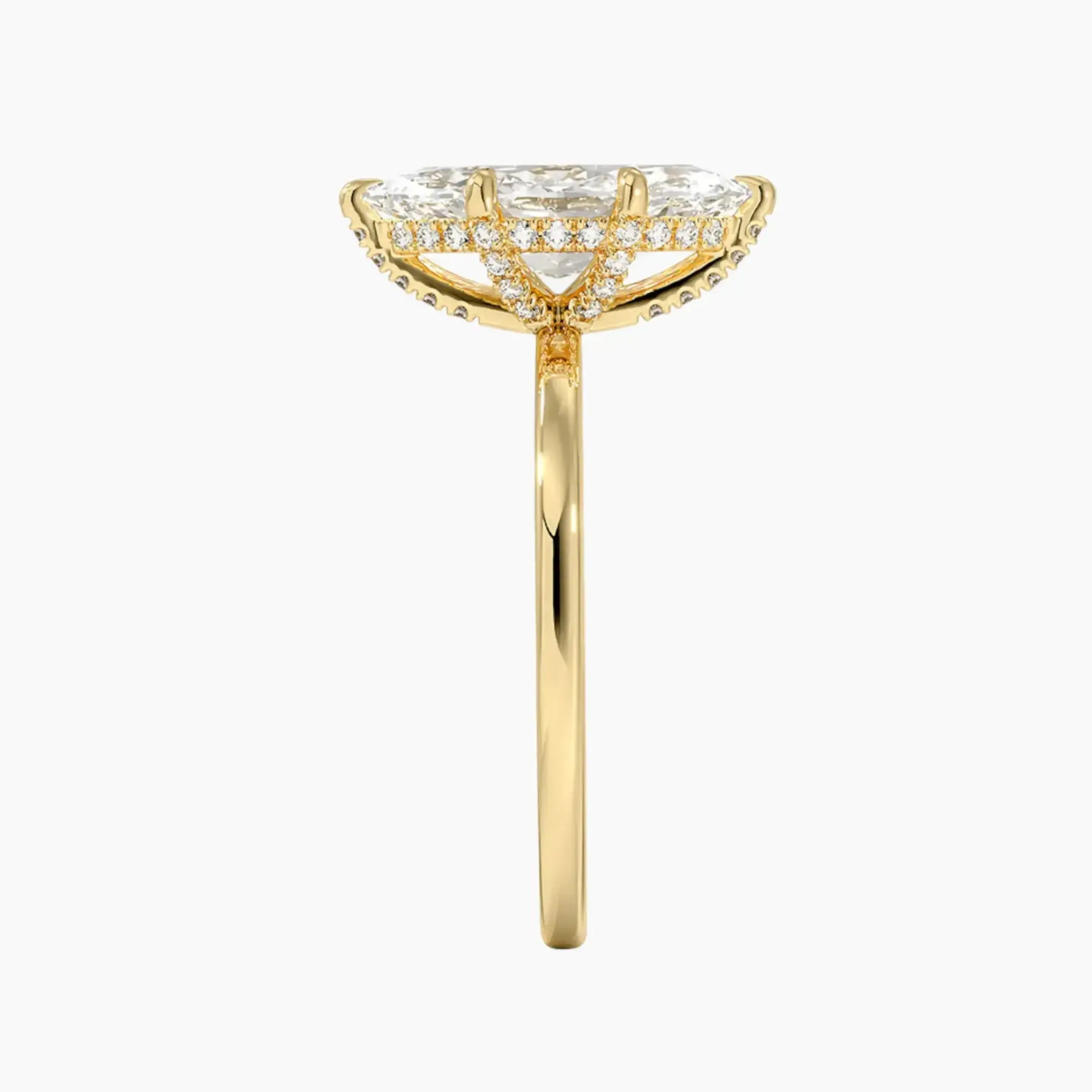 OBSER099 - Dahlia Solitaire Marquise engagement ring setting view 9