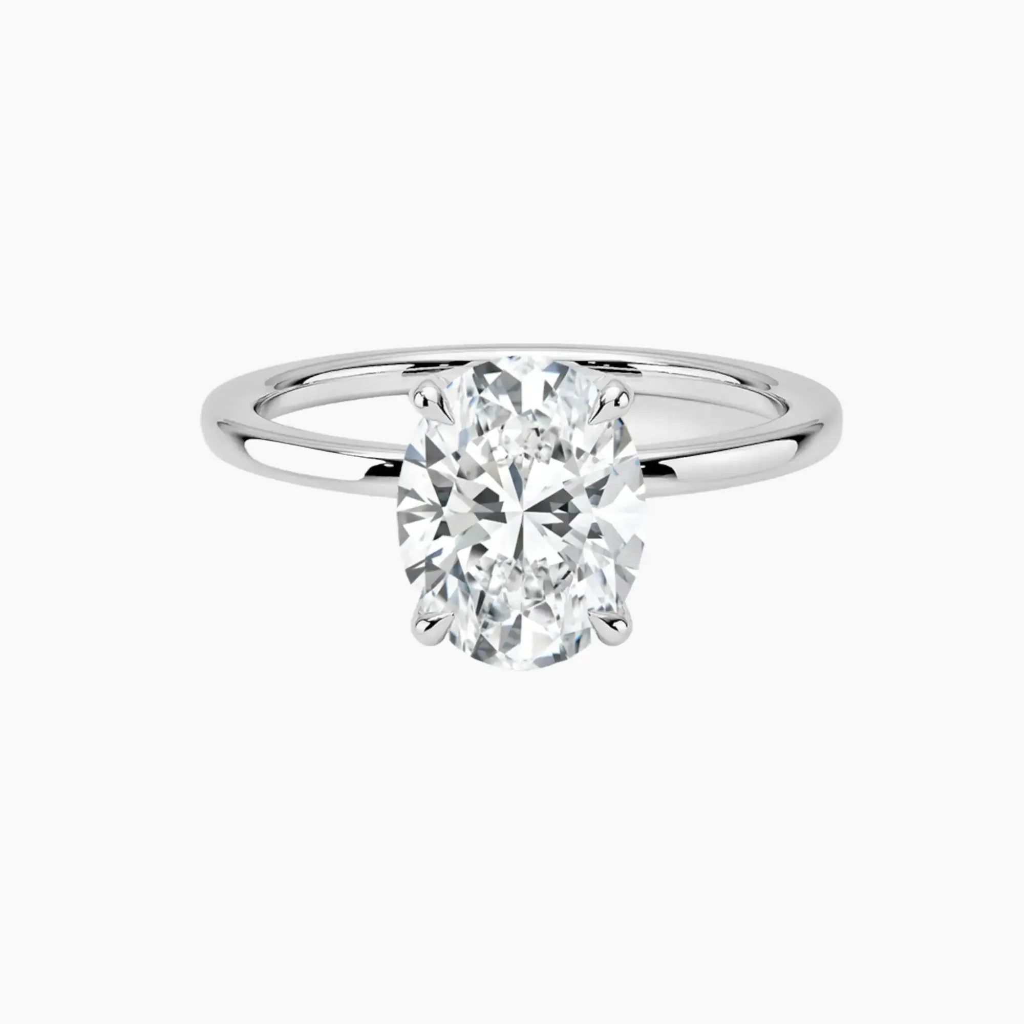 OBSER100 - Dahlia Solitaire Oval engagement ring setting view 1