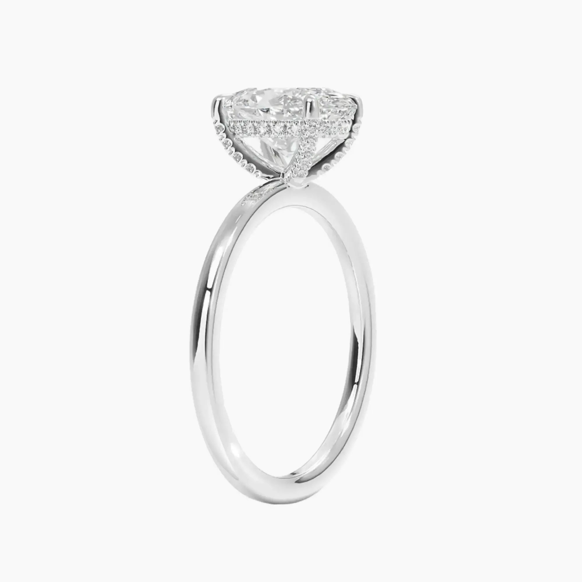 OBSER100 - Dahlia Solitaire Oval engagement ring setting view 2