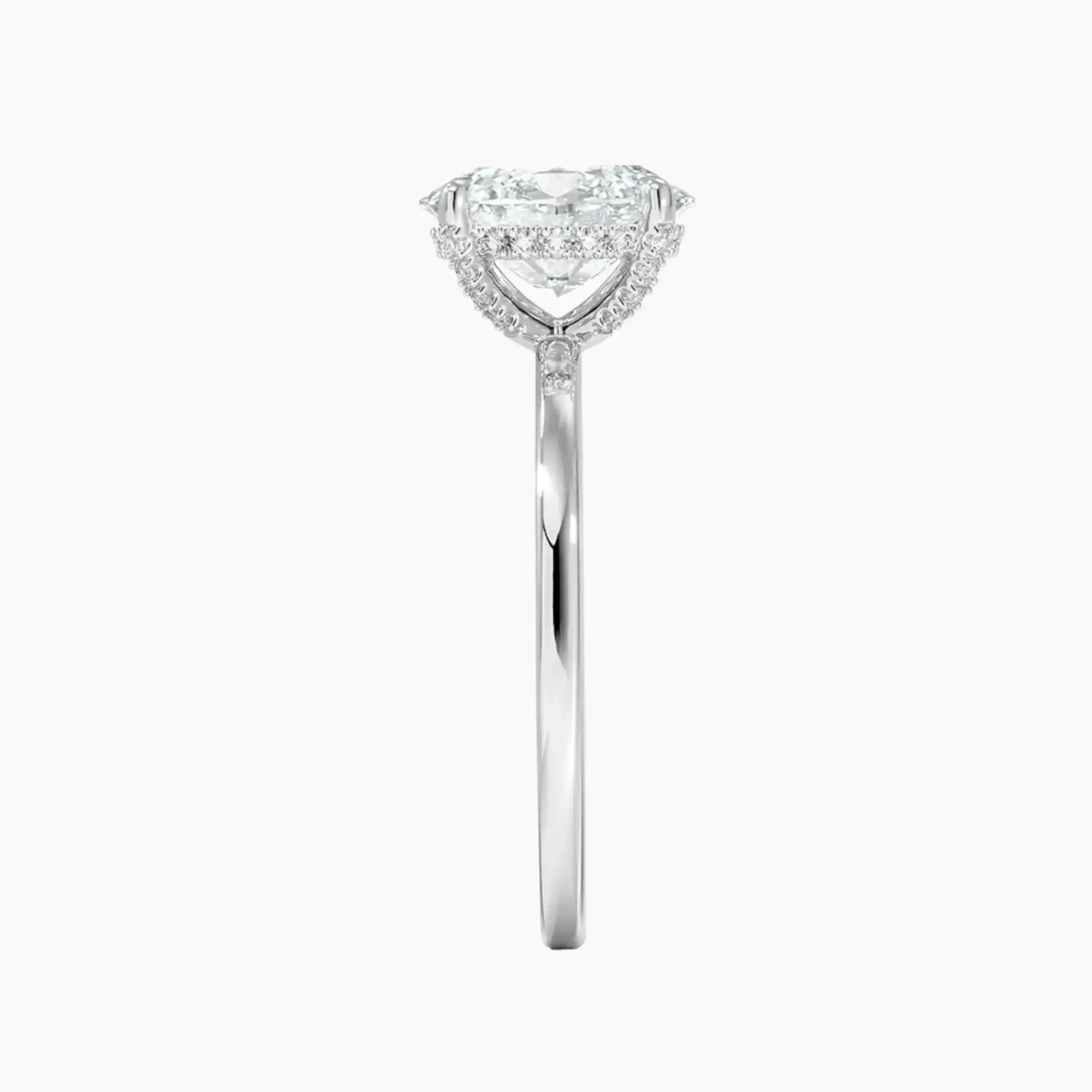 OBSER100 - Dahlia Solitaire Oval engagement ring setting view 3