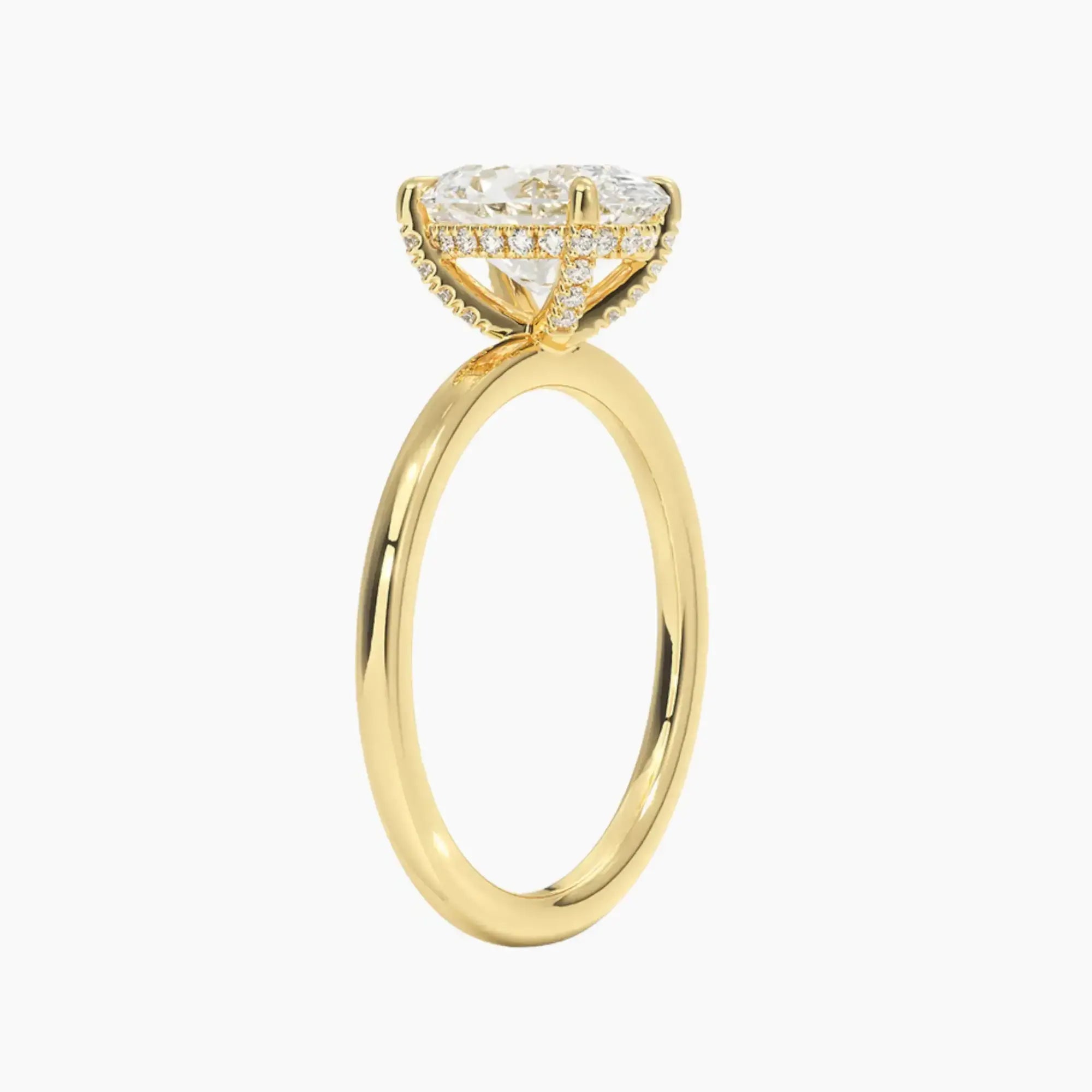 OBSER100 - Dahlia Solitaire Oval engagement ring setting view 8