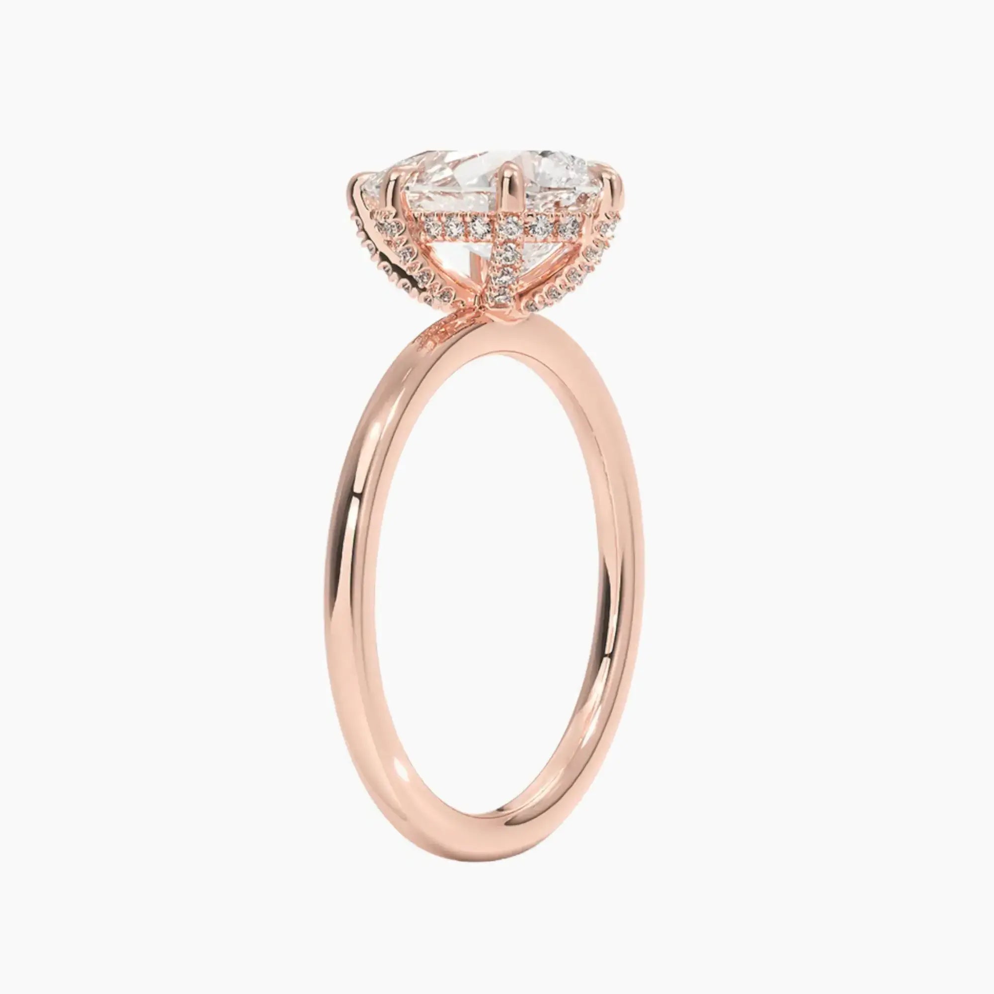 OBSER382 - Dahlia Solitaire Pear engagement ring setting view 5