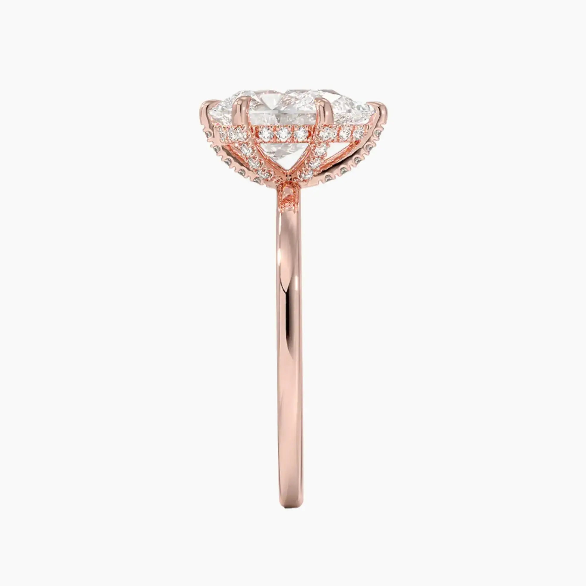 OBSER382 - Dahlia Solitaire Pear engagement ring setting view 6