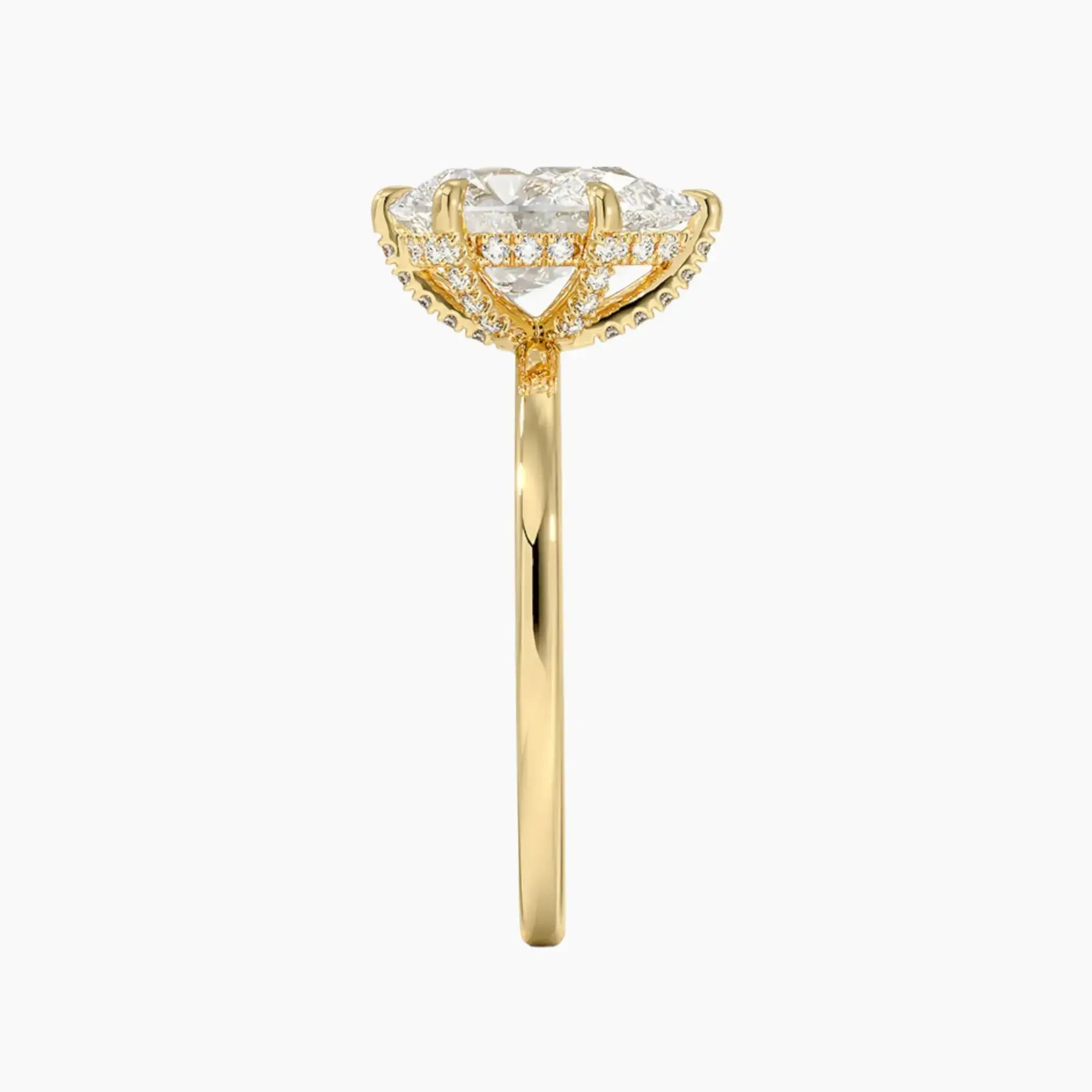 OBSER382 - Dahlia Solitaire Pear engagement ring setting view 9
