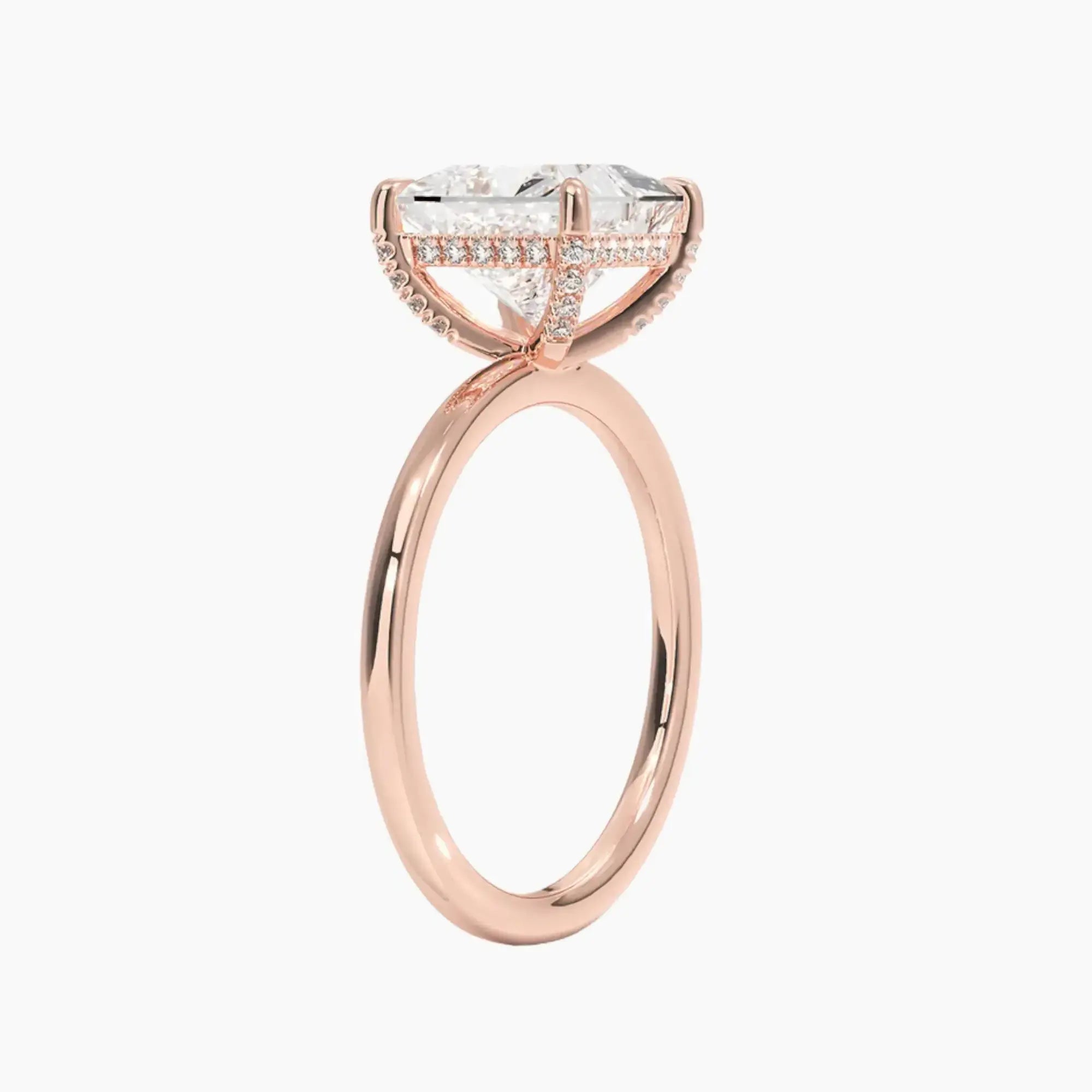 OBSER381 - Dahlia Solitaire Princess engagement ring setting view 5