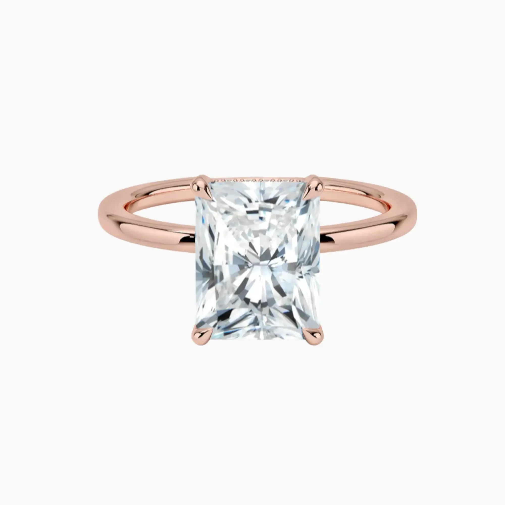 OBSER378 - Dahlia Solitaire Radiant engagement ring setting view 4