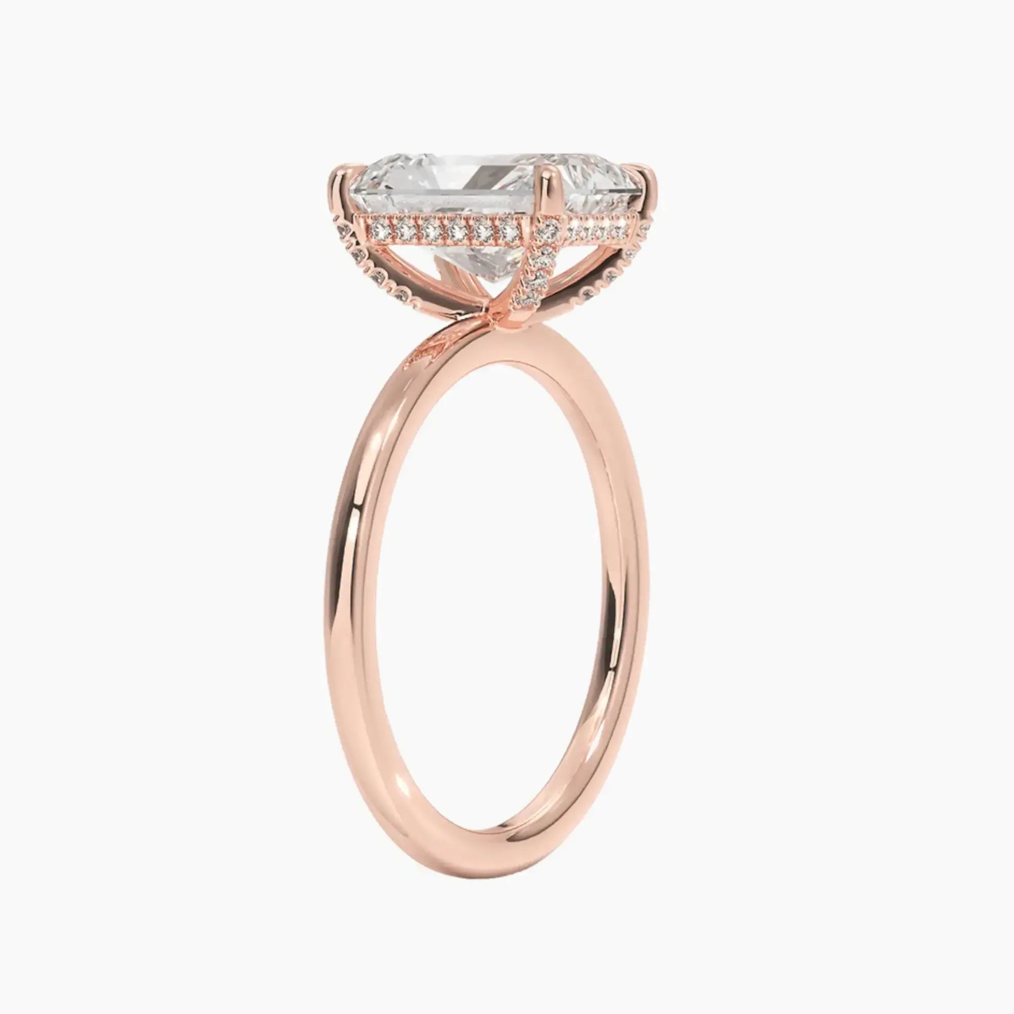 OBSER378 - Dahlia Solitaire Radiant engagement ring setting view 5