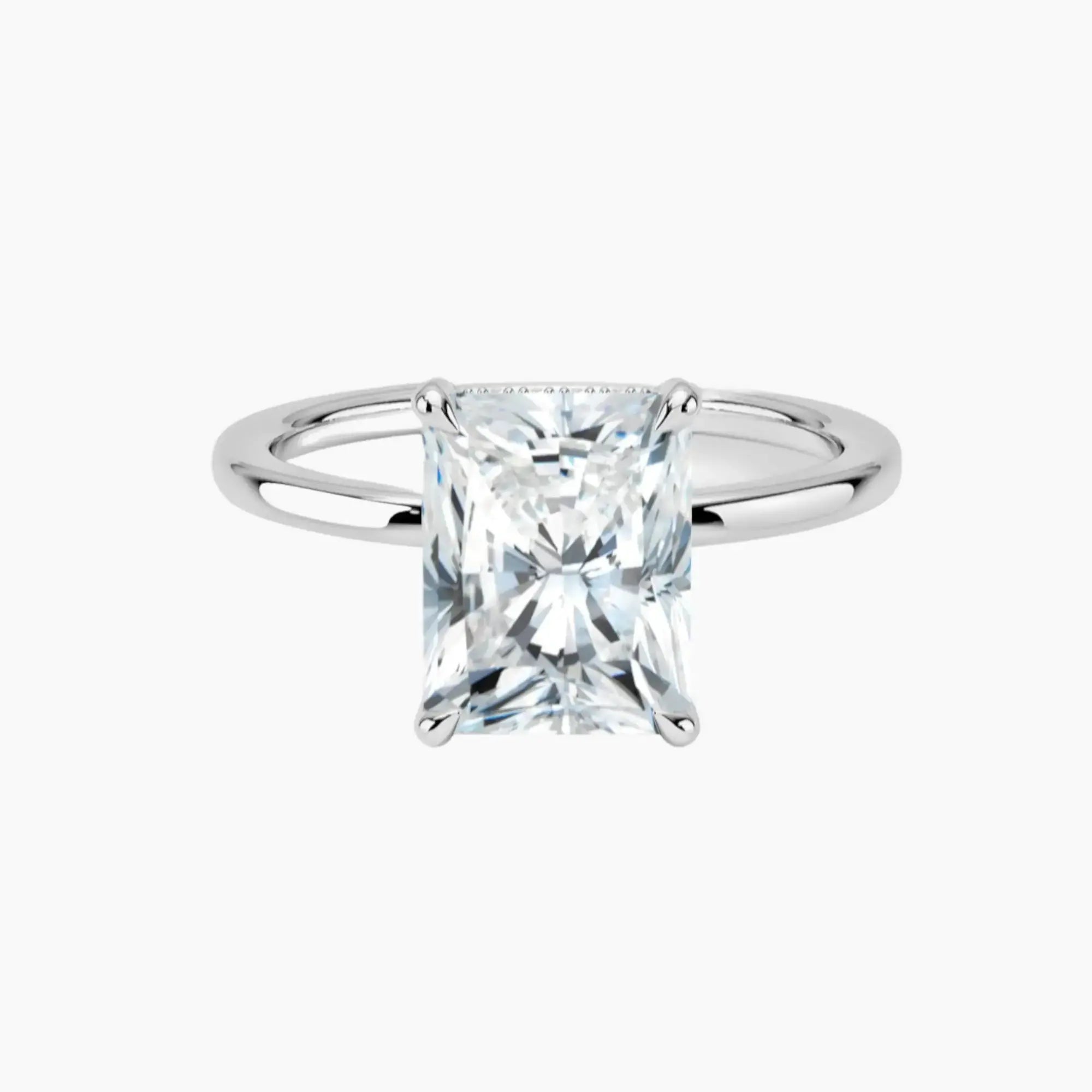 OBSER378 - Dahlia Solitaire Radiant engagement ring setting view 1