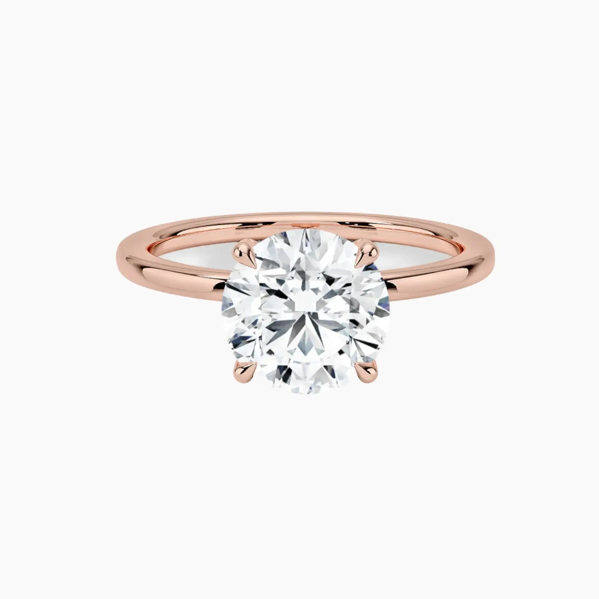 OBSER384 - Dahlia Solitaire Round engagement ring setting view 4