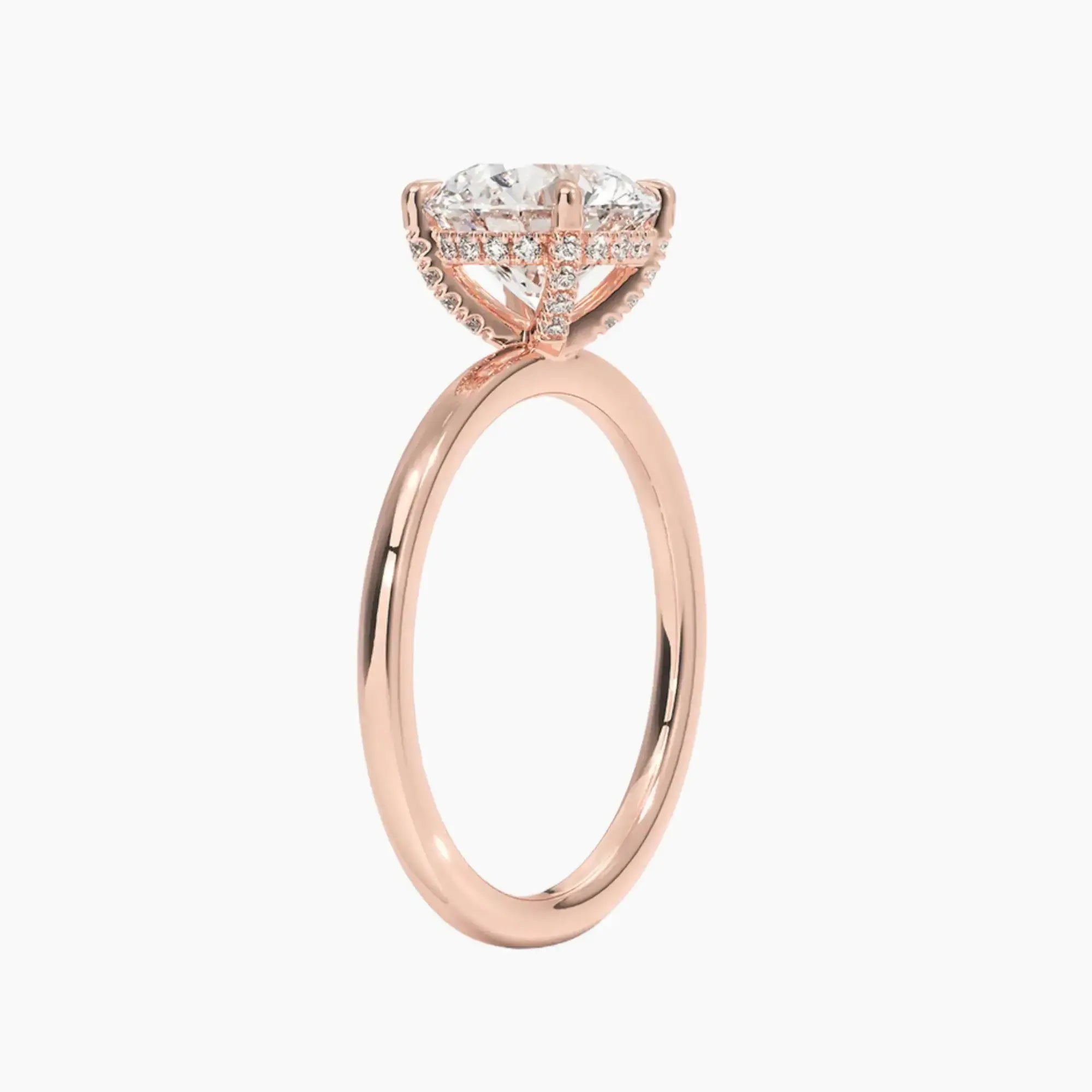 OBSER384 - Dahlia Solitaire Round engagement ring setting view 5