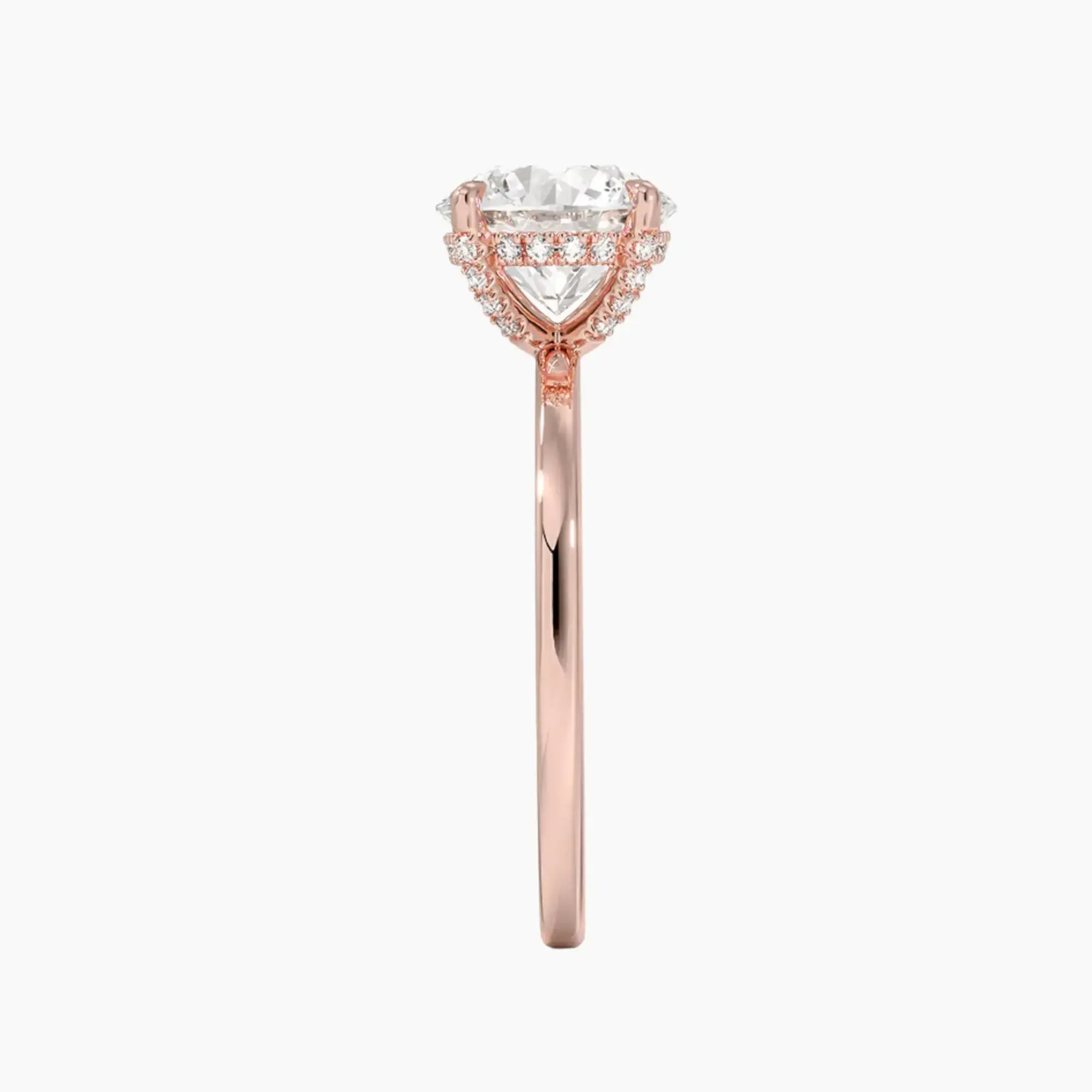 OBSER384 - Dahlia Solitaire Round engagement ring setting view 6