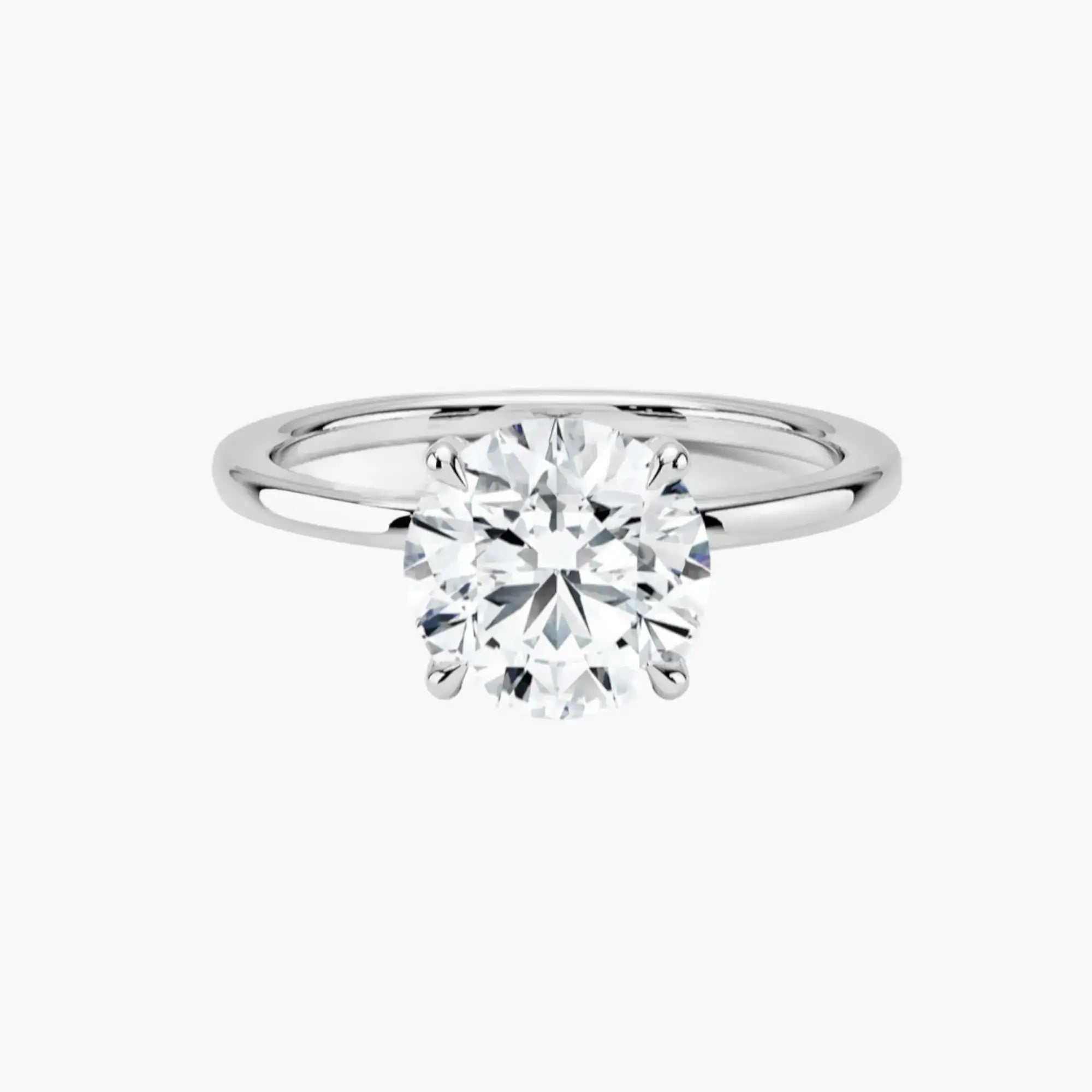 OBSER384 - Dahlia Solitaire Round engagement ring setting view 1