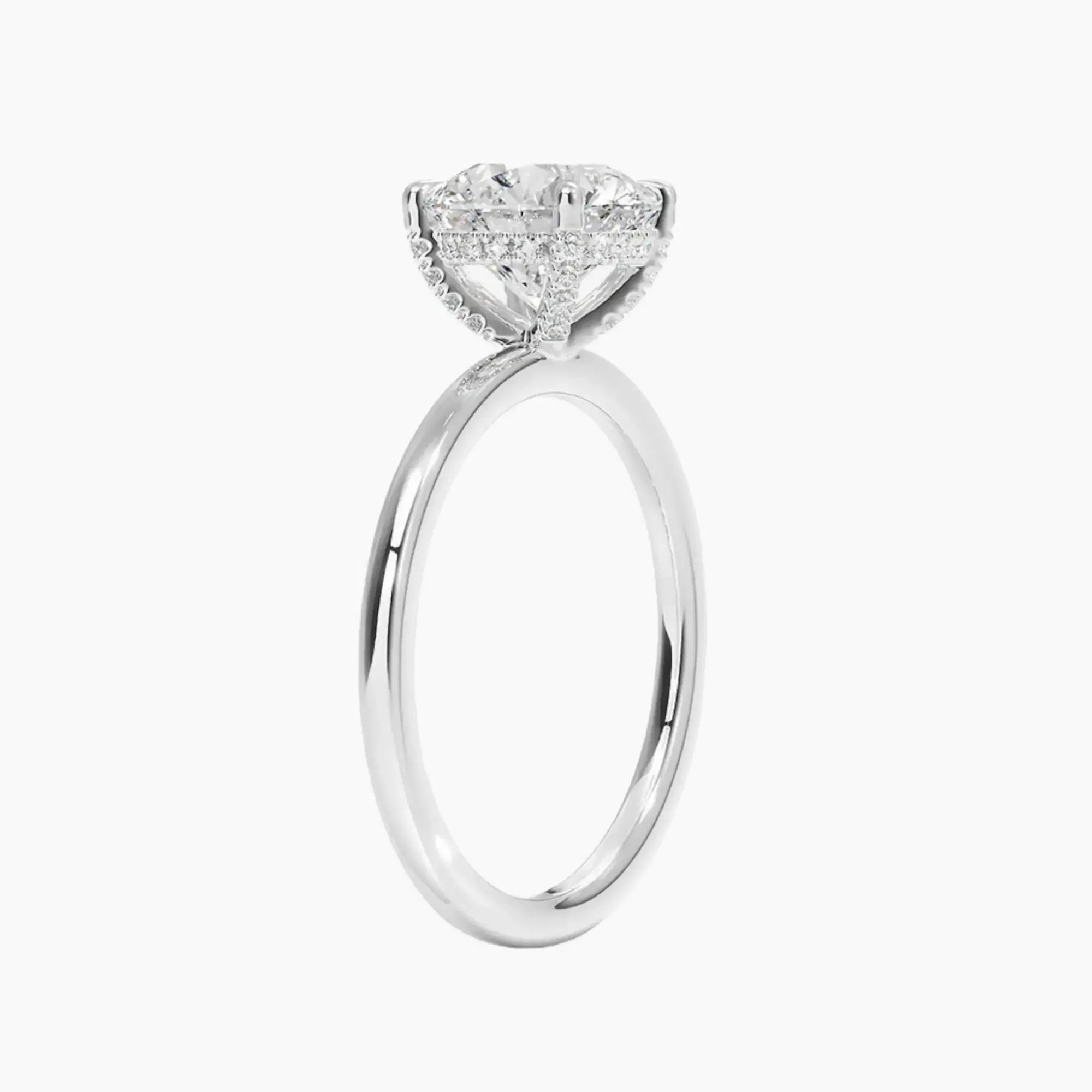 OBSER384 - Dahlia Solitaire Round engagement ring setting view 2