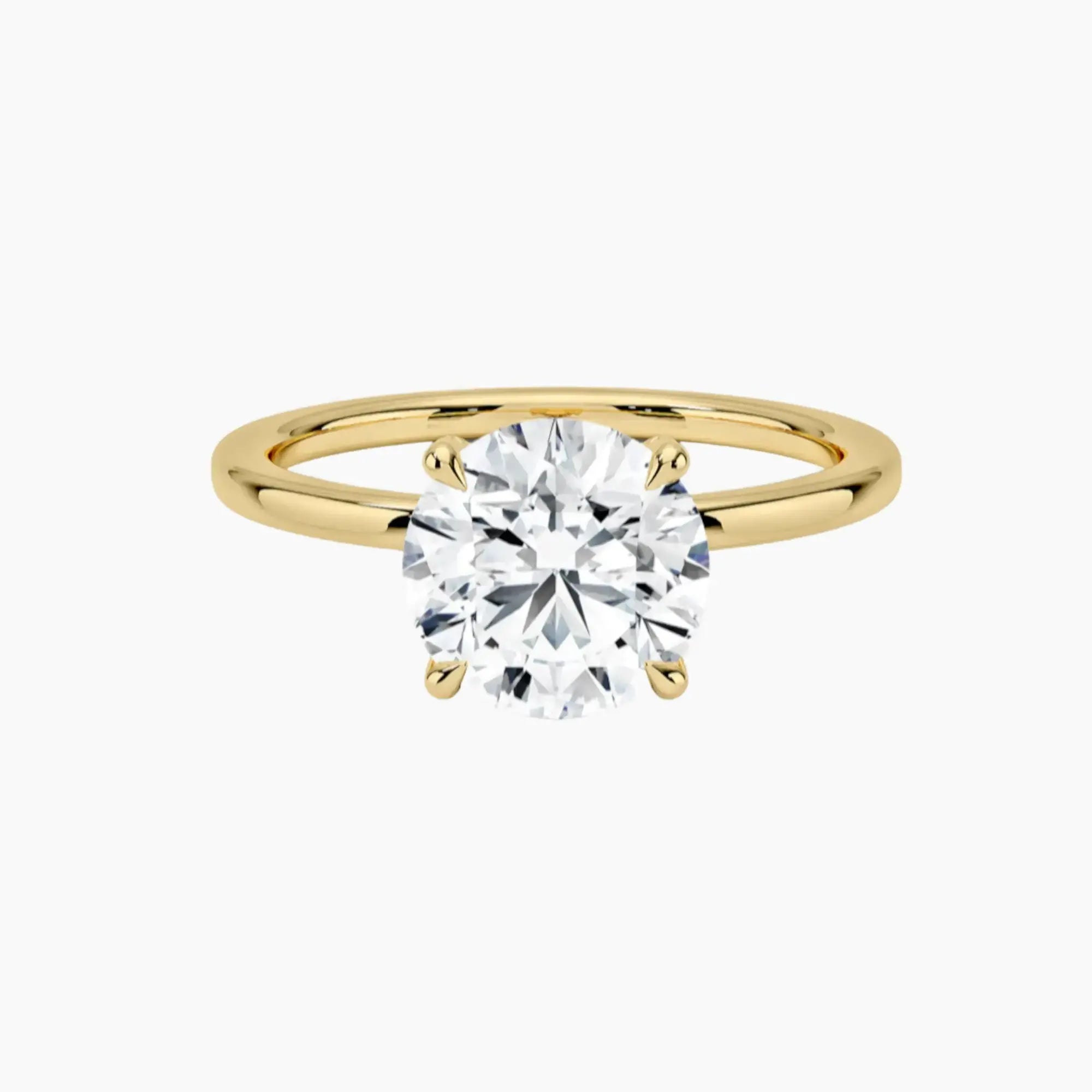 OBSER384 - Dahlia Solitaire Round engagement ring setting view 7