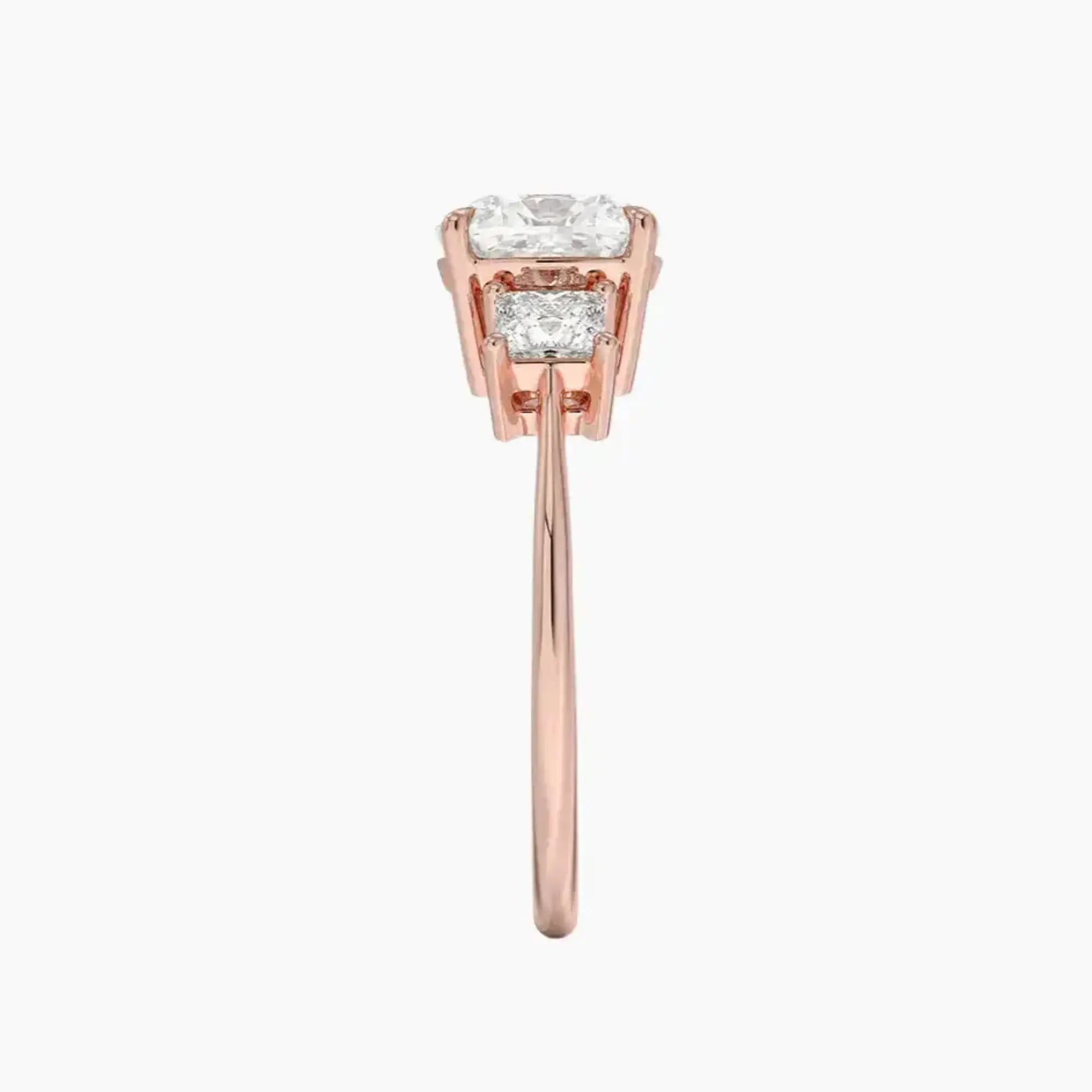 OBSER539 - Vespera Three Stone Cushion engagement ring setting view 6