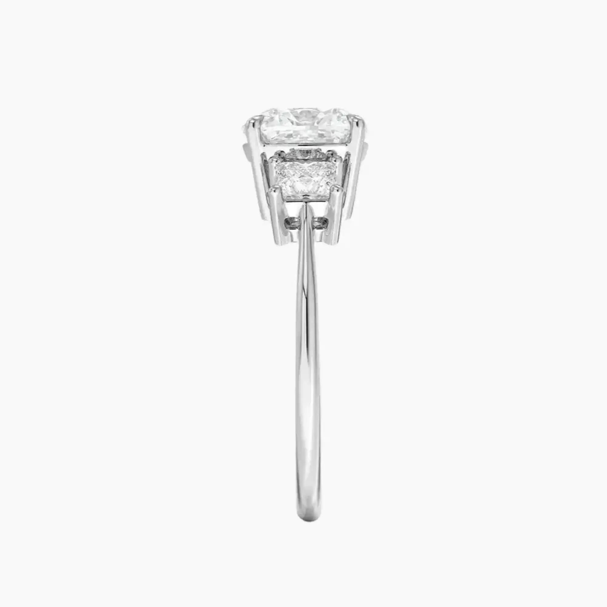 OBSER539 - Vespera Three Stone Cushion engagement ring setting view 3