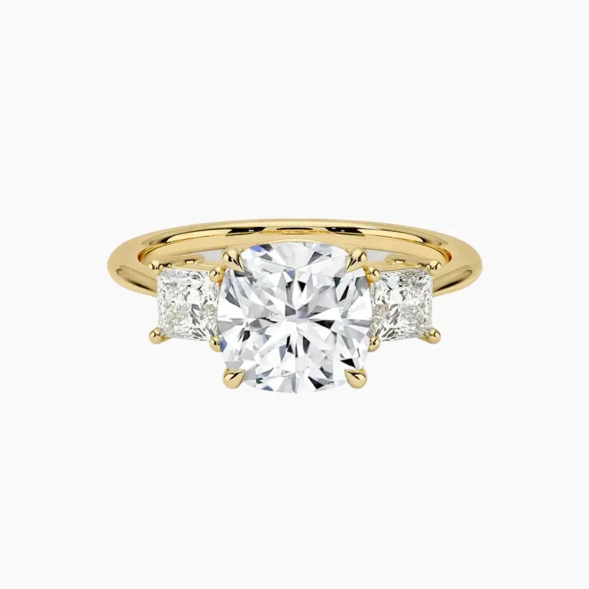 OBSER539 - Vespera Three Stone Cushion engagement ring setting view 7