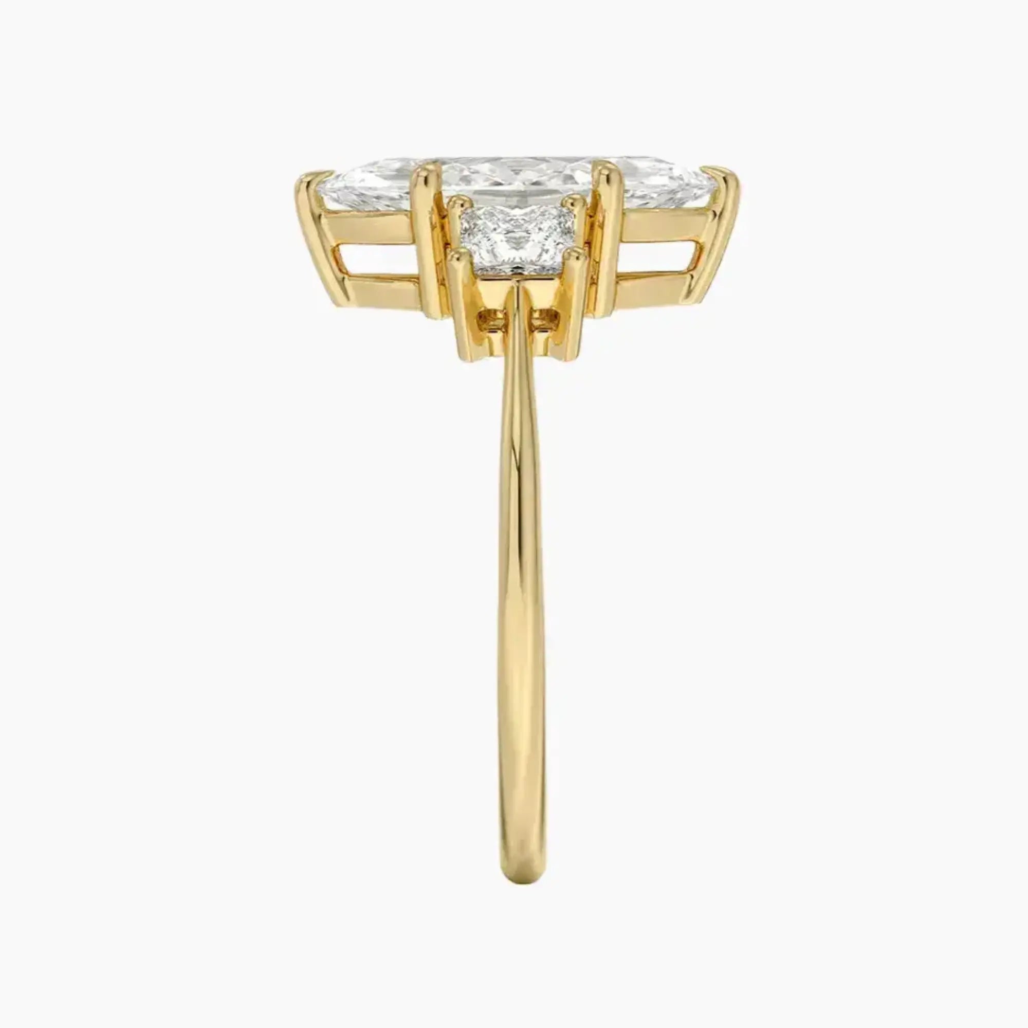 OBSER535 - Vespera Three Stone Marquise engagement ring setting view 9