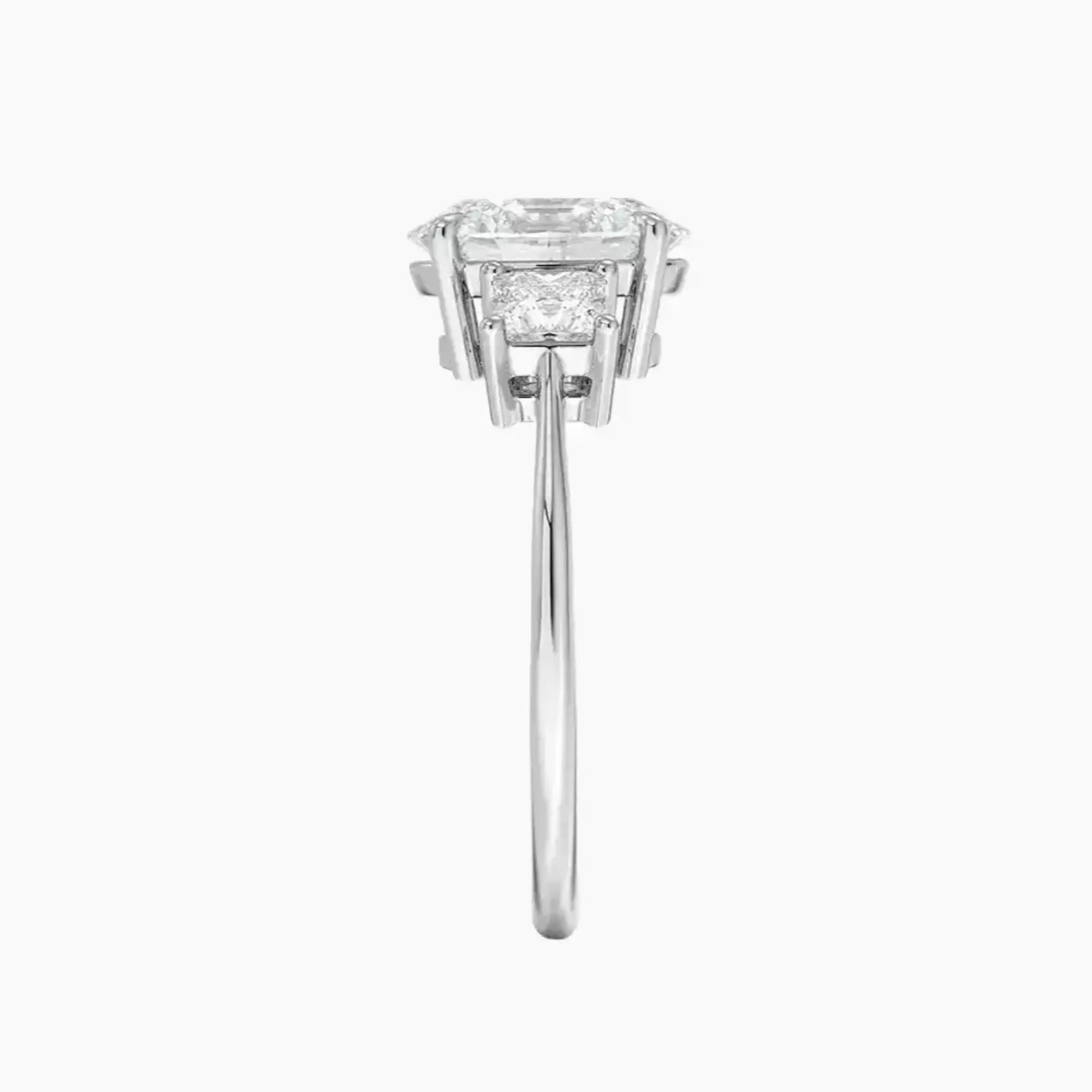 OBSER540 - Vespera Three Stone Oval engagement ring setting view 3