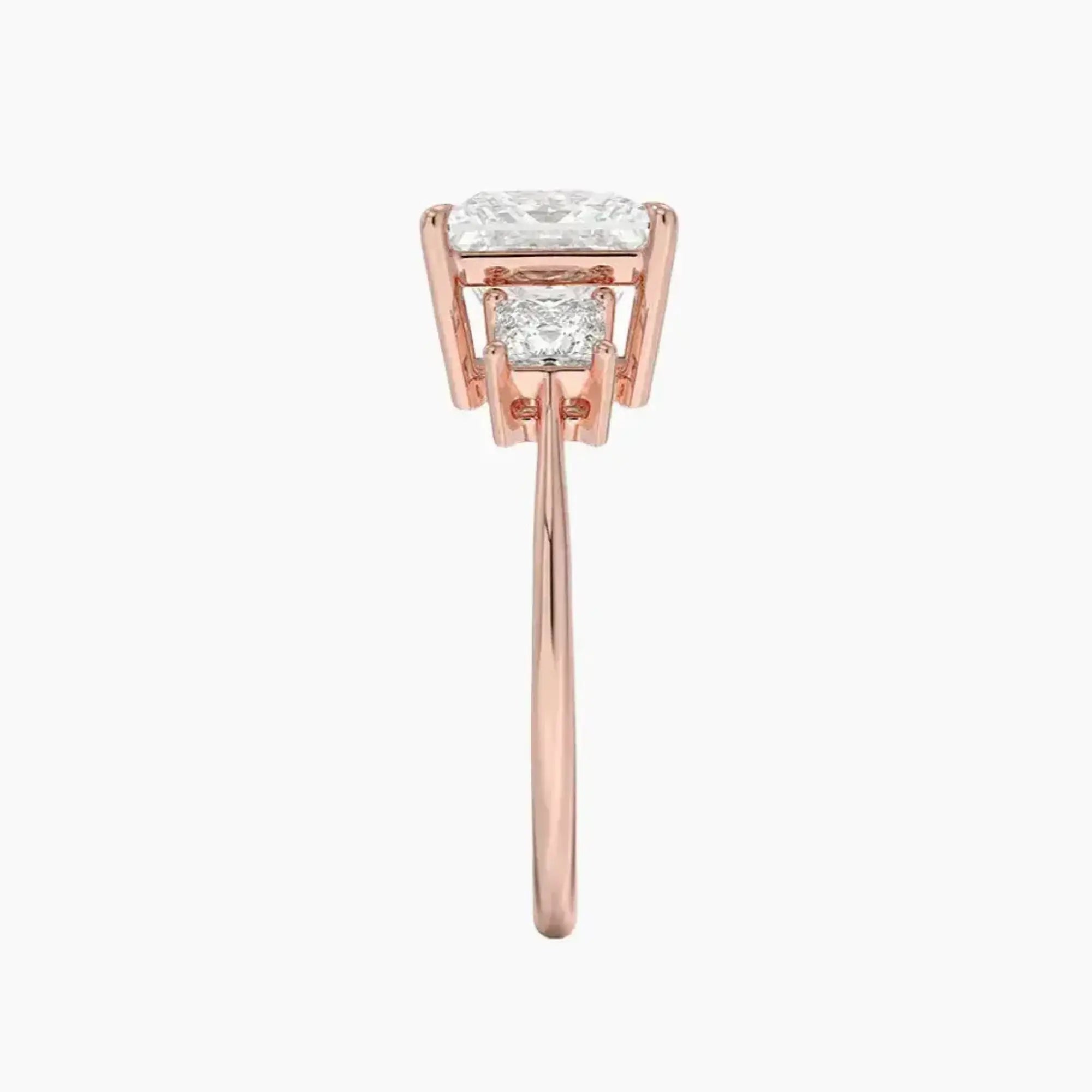OBSER537 - Vespera Three Stone Princess engagement ring setting view 6