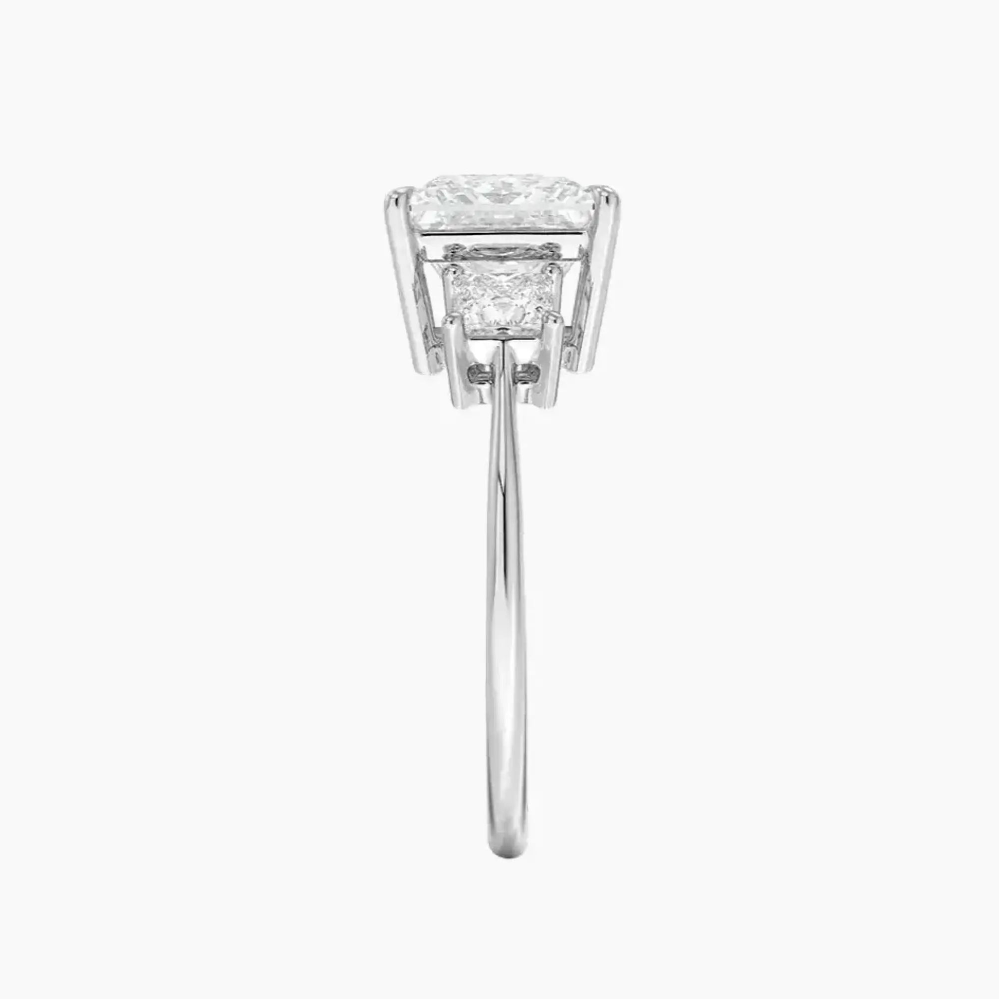 OBSER537 - Vespera Three Stone Princess engagement ring setting view 3
